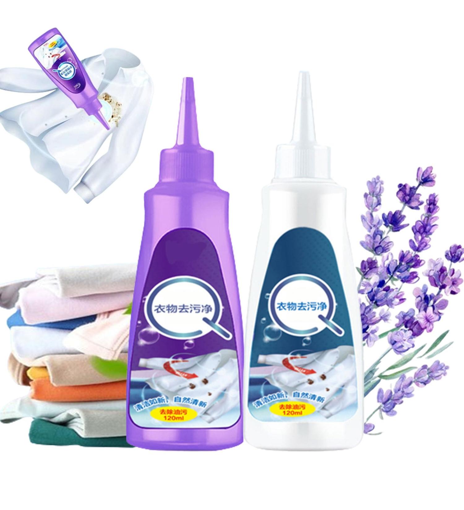 Symmetry Stain Remover | Graceiful Active Enzyme Laundry Stain Remover - Purple Bottle 2PCS | Best Stain Solution for White Shirts - Buy Online on SooperMarket.com