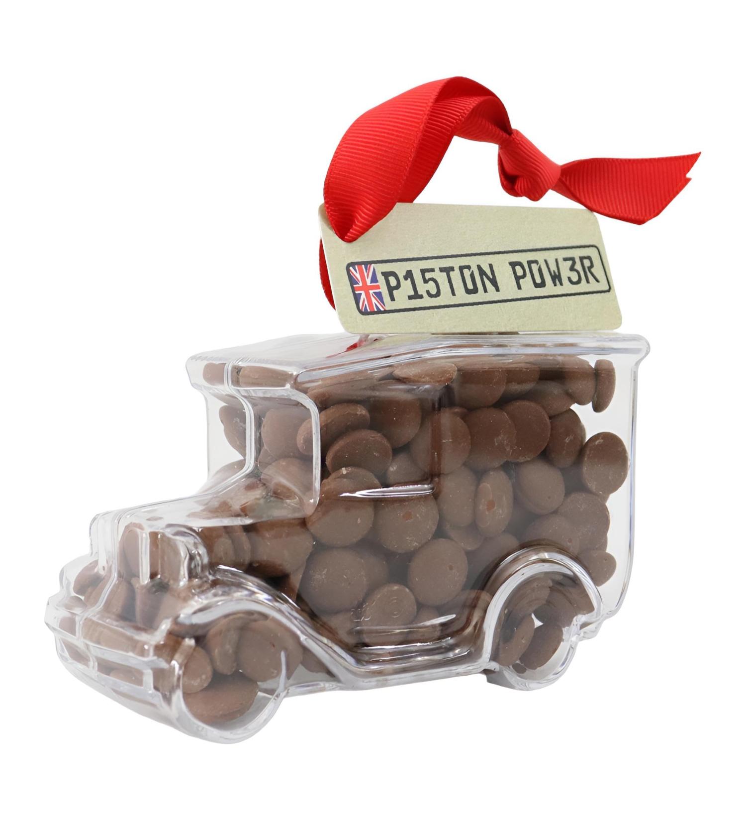 ButtonChocs Chocolate Vintage Car - Piston Power. Belgian Milk Chocolate Car Gift. - Buy Online on SooperMarket.com