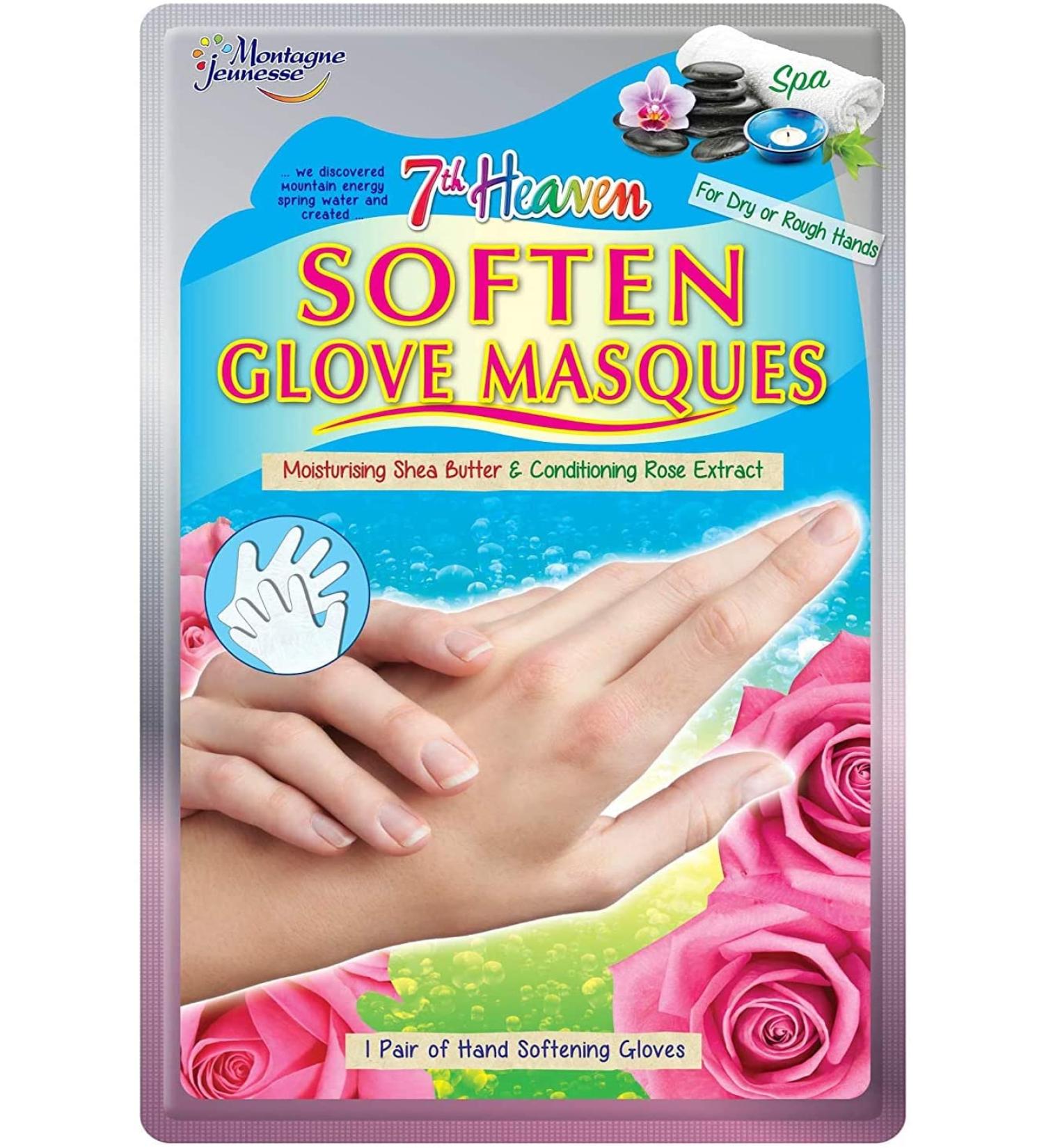 7th Heaven Soften Glove Masques - 1 Pair Sachets/Units | Hydrating Hand Treatment - Buy Online on SooperMarket.com