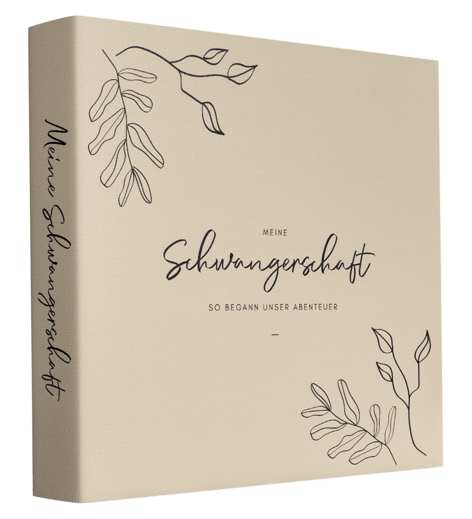 Pregnancy Diary & Photo Album - Perfect Gifts for Expecting Moms | Self-Shaping Journey in Linen - Buy Online on SooperMarket.com