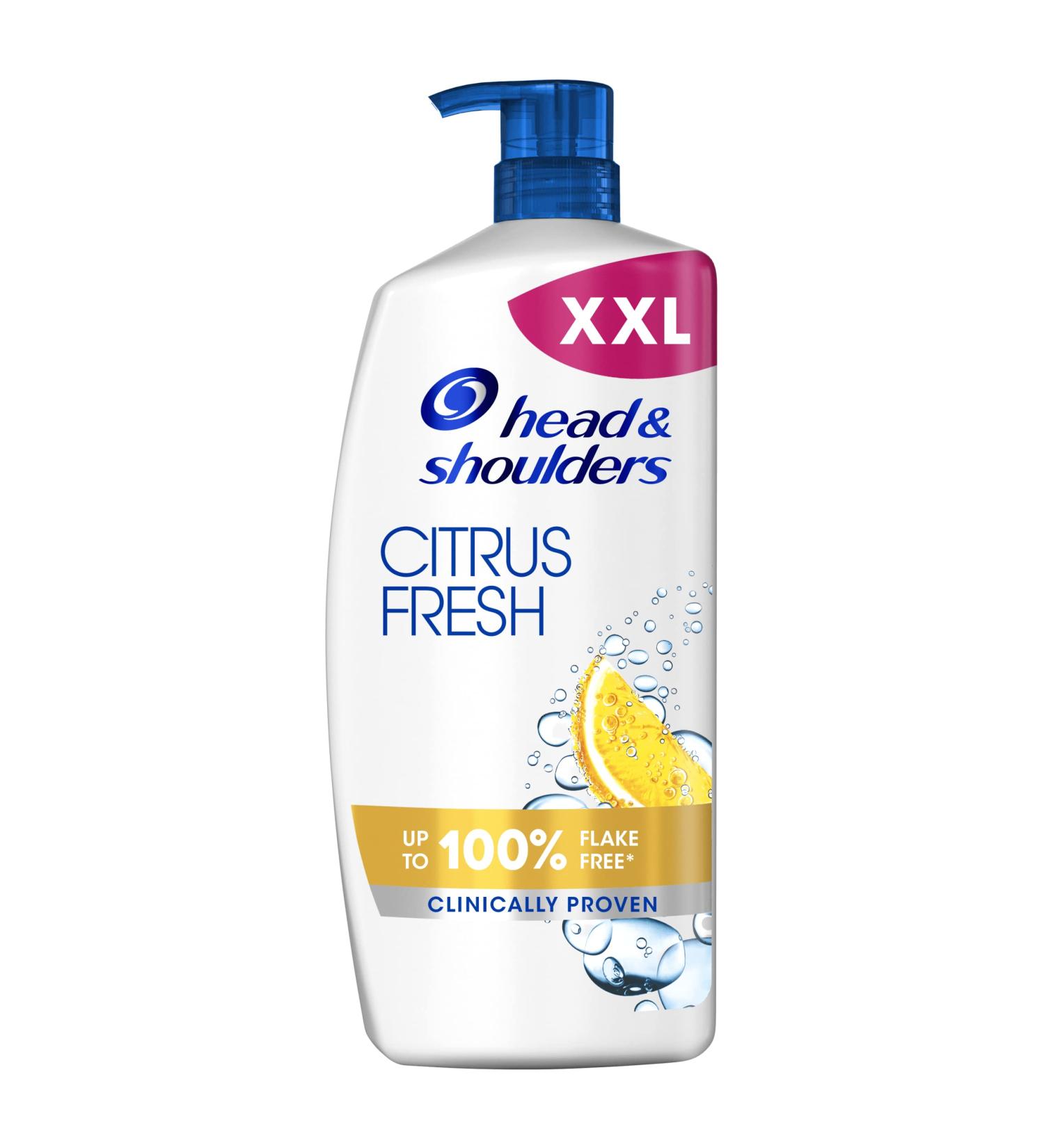 Head & Shoulders Citrus Fresh Anti-Dandruff Shampoo 1000ml - For Greasy Hair - Up to 100% Flake Free - Daily Use for All Hair Types - Clean Feeling - XXL Size - Buy Online on SooperMarket.com