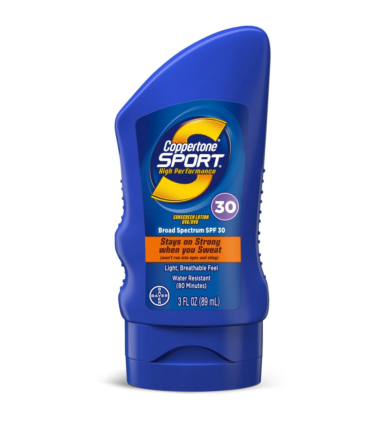 Coppertone Sport Sunscreen SPF 30 Lotion - 3 Fl Oz | Water-Resistant & Broad Spectrum Protection - Buy Internationally - Buy Online on SooperMarket.com