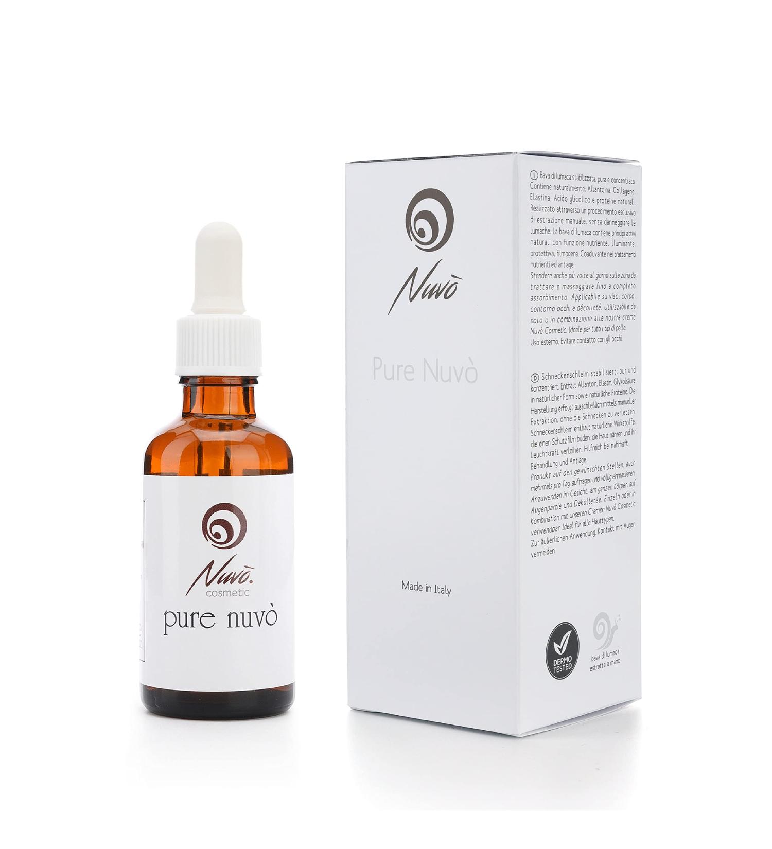 Nuv Snail Mucin Facial Serum | Highly Concentrated Moisturizer & Regenerator | 50ml | All Skin Types | 100% Made in Italy - Buy Online on SooperMarket.com