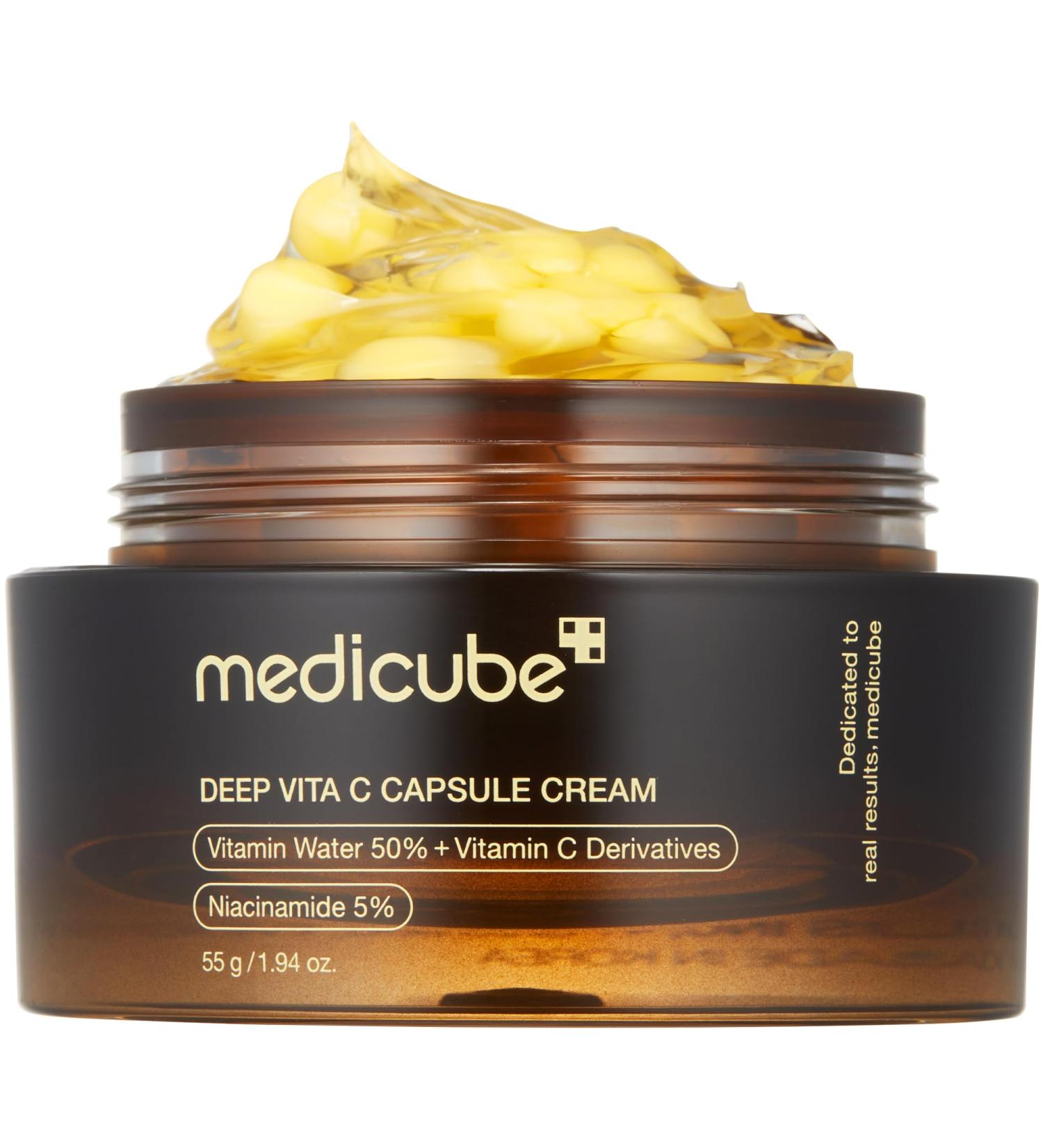 Medicube Deep Vitamin C Golden Capsule Face Moisturizer - Anti-Aging Liposome Gel for Radiant Hydrated Skin - Korean Skincare 1.94 oz - International Shipping Available - Buy Online on SooperMarket.com