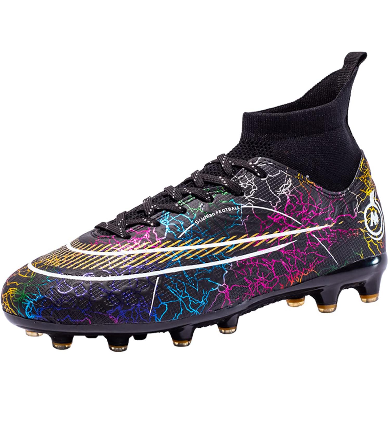 CSGKAG High Top Soccer Shoes for Men & Boys | Professional FG/AG Cleats | Outdoor Training | Size 35 EU - Black - Buy Online on SooperMarket.com