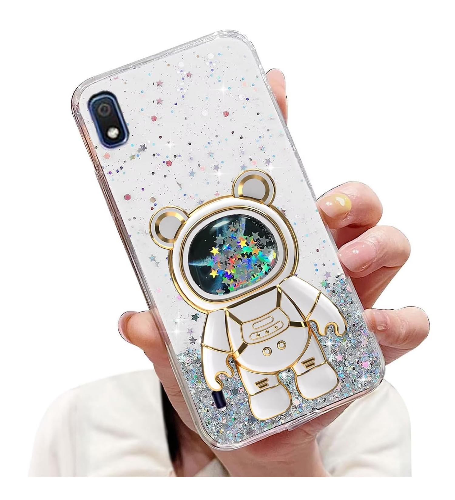Shop Tivenfezk Nadoli Samsung Galaxy A10 Case - Glitter Astronaut Hidden Stand - Soft Silicone Bling Shell - Buy Online on SooperMarket.com