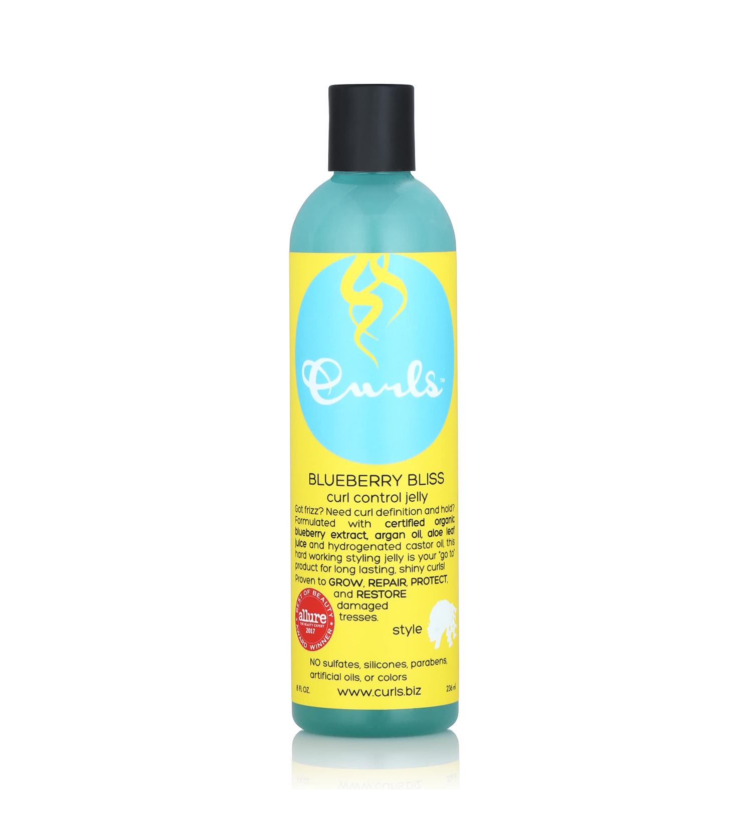 Curls Blueberry Bliss Control Jelly 8oz - Define & Defrizz for Wash & Go's, Twist Outs, Braid Outs, Roller Sets - All Hair Types - Buy Online on SooperMarket.com