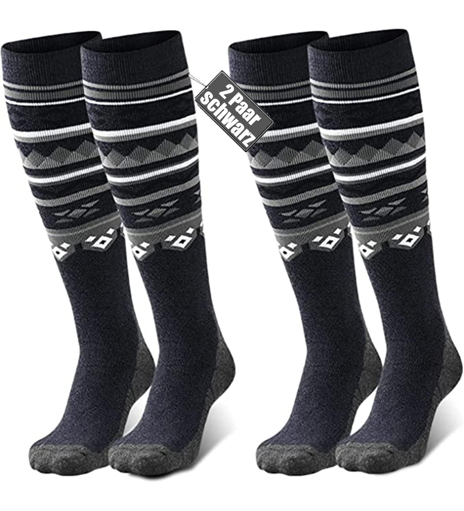 Fayhijun Merino Ski Socks for Men Women & Kids - Warm Breathable & Elastic - Perfect for Skiing & Snowboarding - Couples & Family Sizes 43-47 - Buy Online on SooperMarket.com
