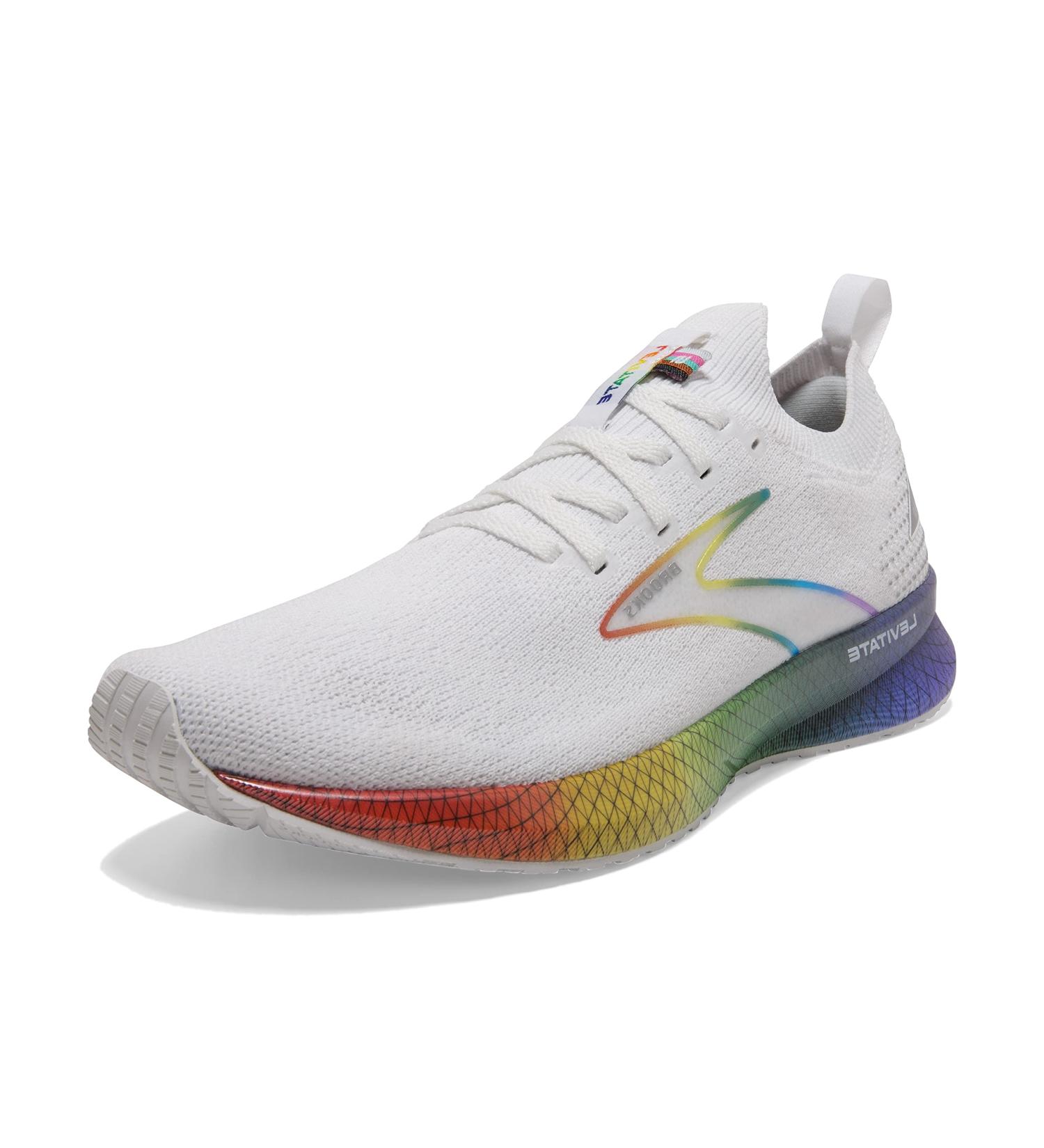 Brooks Levitate StealthFit 5 Men's Neutral Running Shoe - White/Oyster/Multi, Size 10.5 - Buy Online on SooperMarket.com