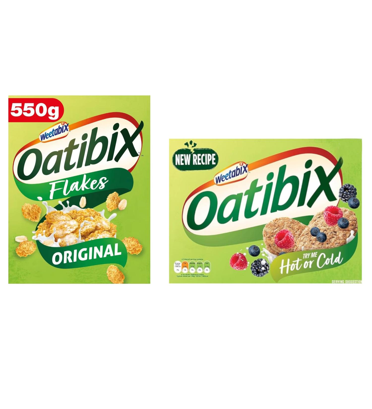 Wholegrain Oats Breakfst Cereal Bundle - with Weetabix Oatibix 24 Biscuit Cereal and Oatibix Flakes Original 550g - Buy Online on SooperMarket.com