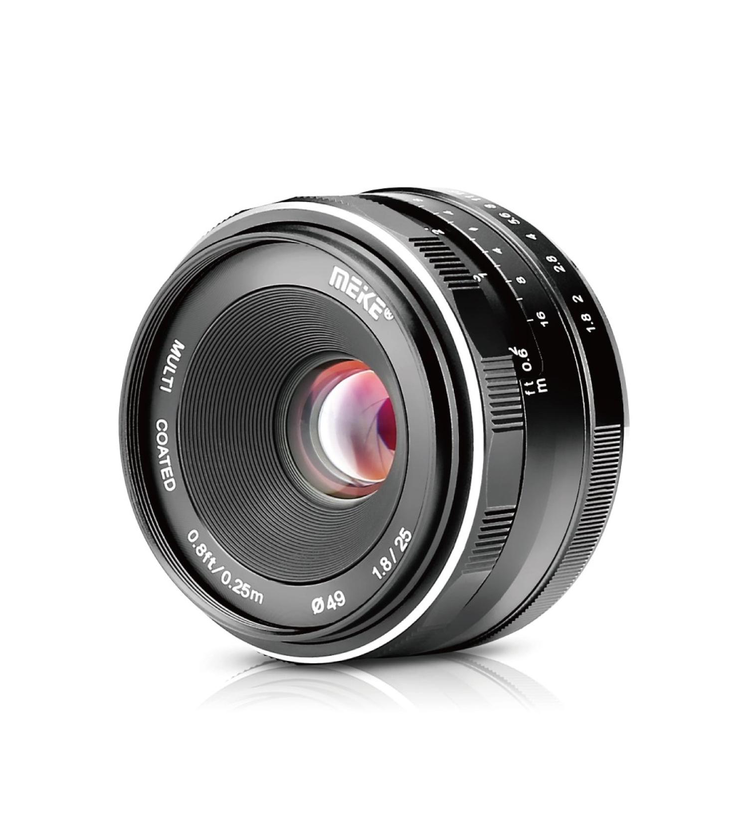 Meike 25mm F1.8 APS-C Wide Angle Lens for Sony E Mount Mirrorless Cameras - Buy Online on SooperMarket.com
