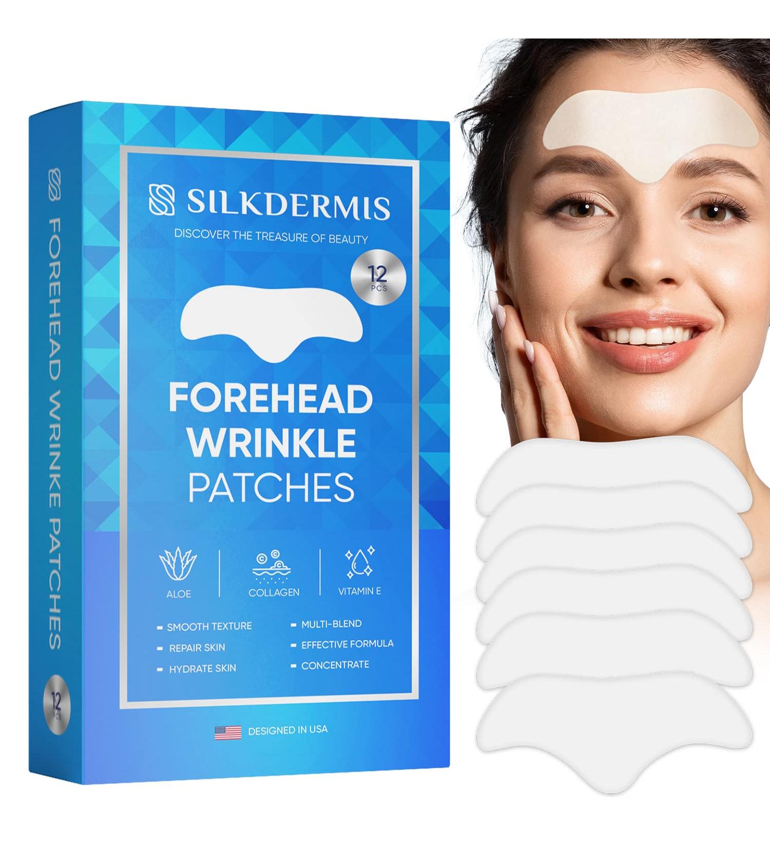 SILKDERMIS Forehead Wrinkle Patches - 12 Pack Anti Wrinkle Patches with Aloe, Collagen & Vitamin E for Forehead Wrinkles Treatment - Buy Online on SooperMarket.com