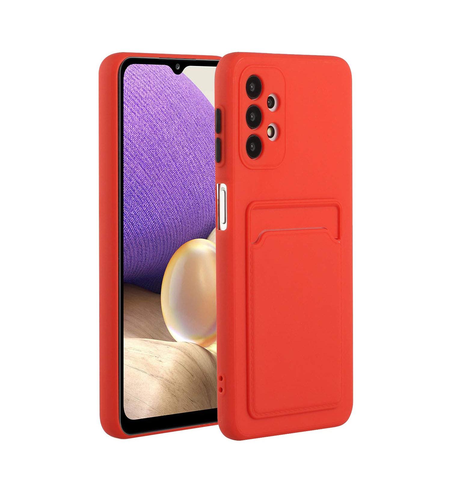 Buy Tivenfezk Nadoli Ultra Thin Silicone Case for Samsung Galaxy A33 5G - Shockproof Scratch-Resistant Wallet TPU Cover in Red - Buy Online on SooperMarket.com