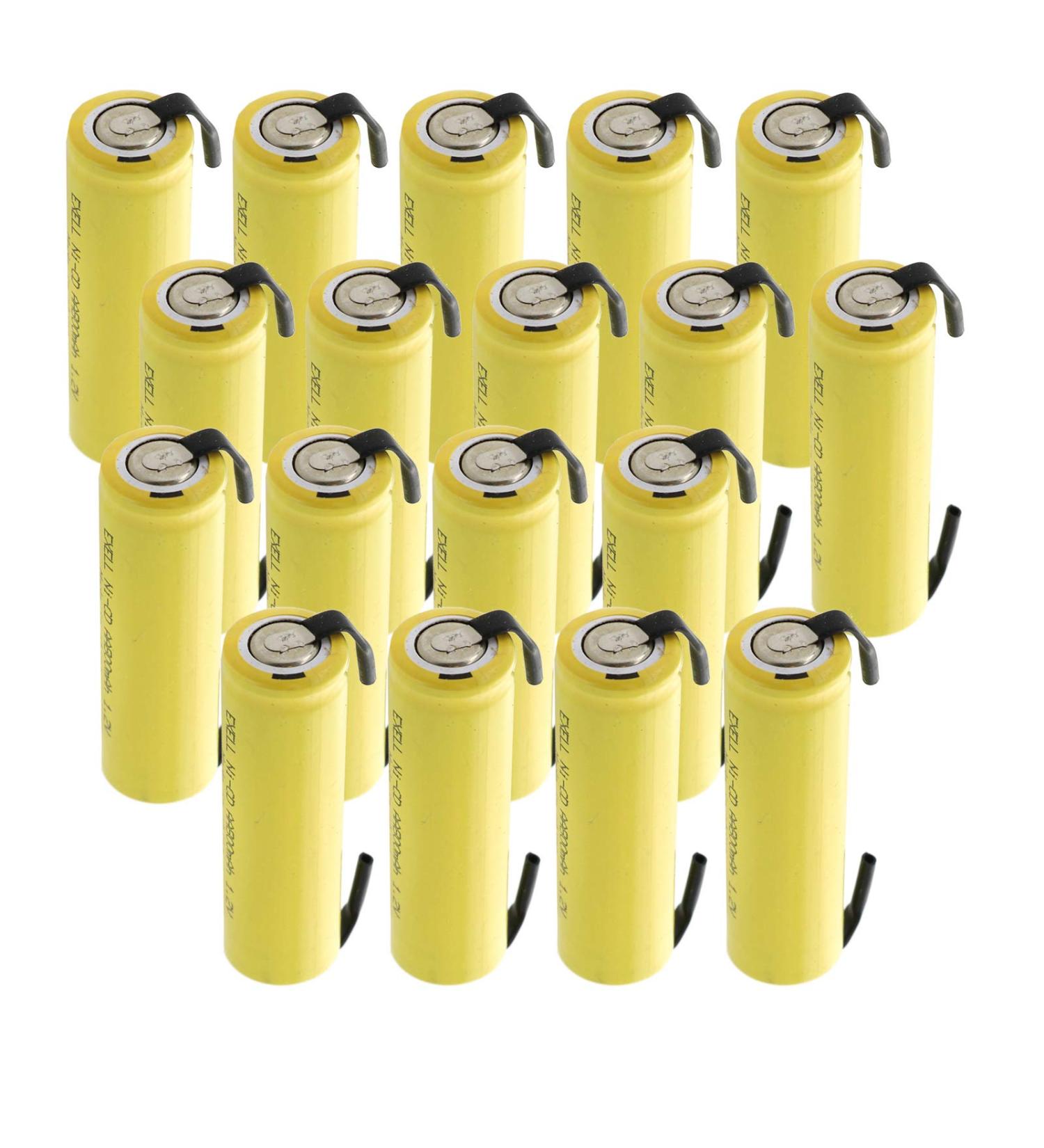 Buy 18-Pack AA 1.2V 800mAh NiCd Rechargeable Battery Cells | High Power for Telecoms UPS RC Devices & More - Global Shipping - Buy Online on SooperMarket.com