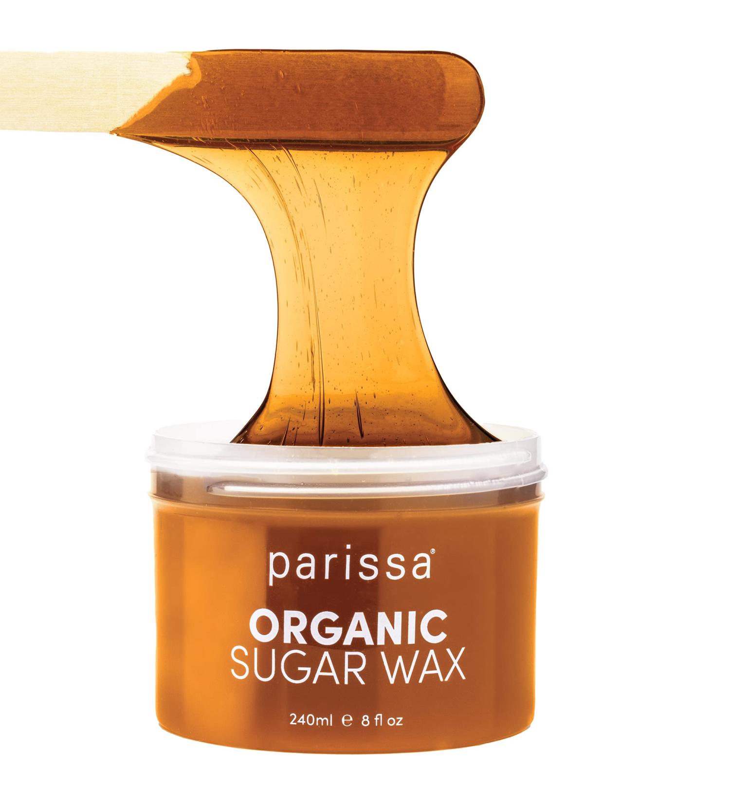 Parissa Organic Sugar Wax for Sensitive Skin - 100% Natural, Gentle Home Waxing Kit, 8 Fl Oz - Buy Online on SooperMarket.com