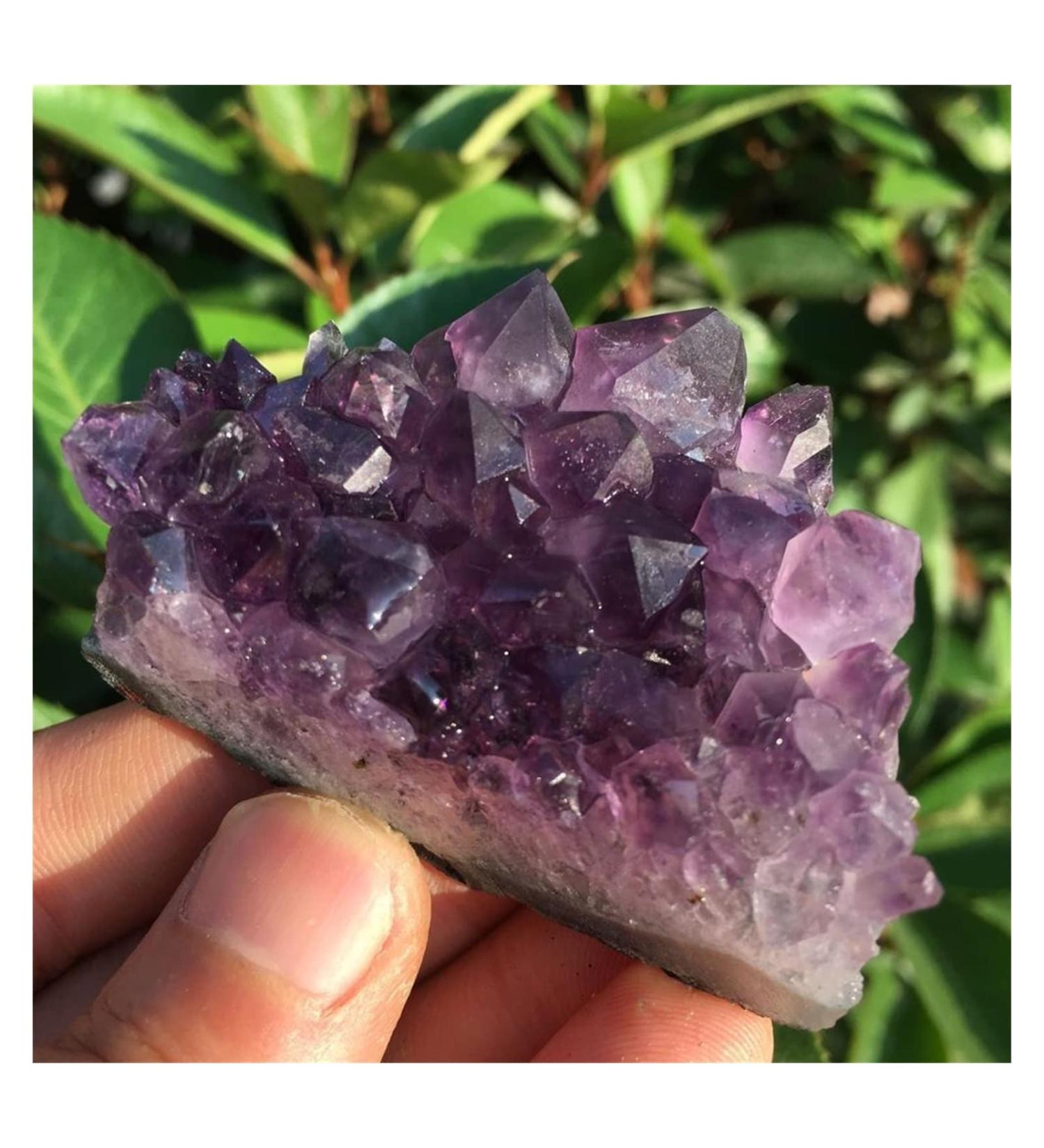 Natural Crystal Rough Natural Amethyst Quartz Crystal Cluster Specimen Healing 50-60g - Buy Online on SooperMarket.com