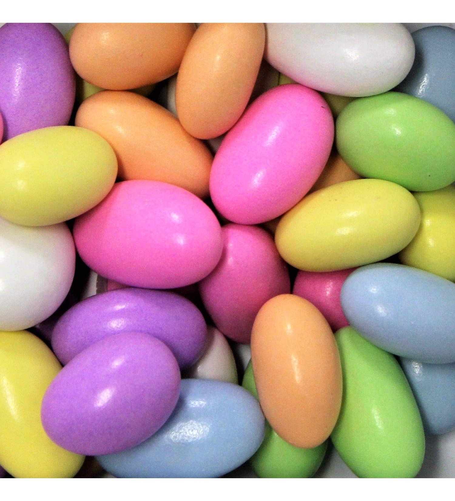 Assorted Jordan Almonds Pastel Colors - 5 LBS Bulk | Vegan & Kosher Sugared Almonds for Weddings and Parties - Buy Online on SooperMarket.com