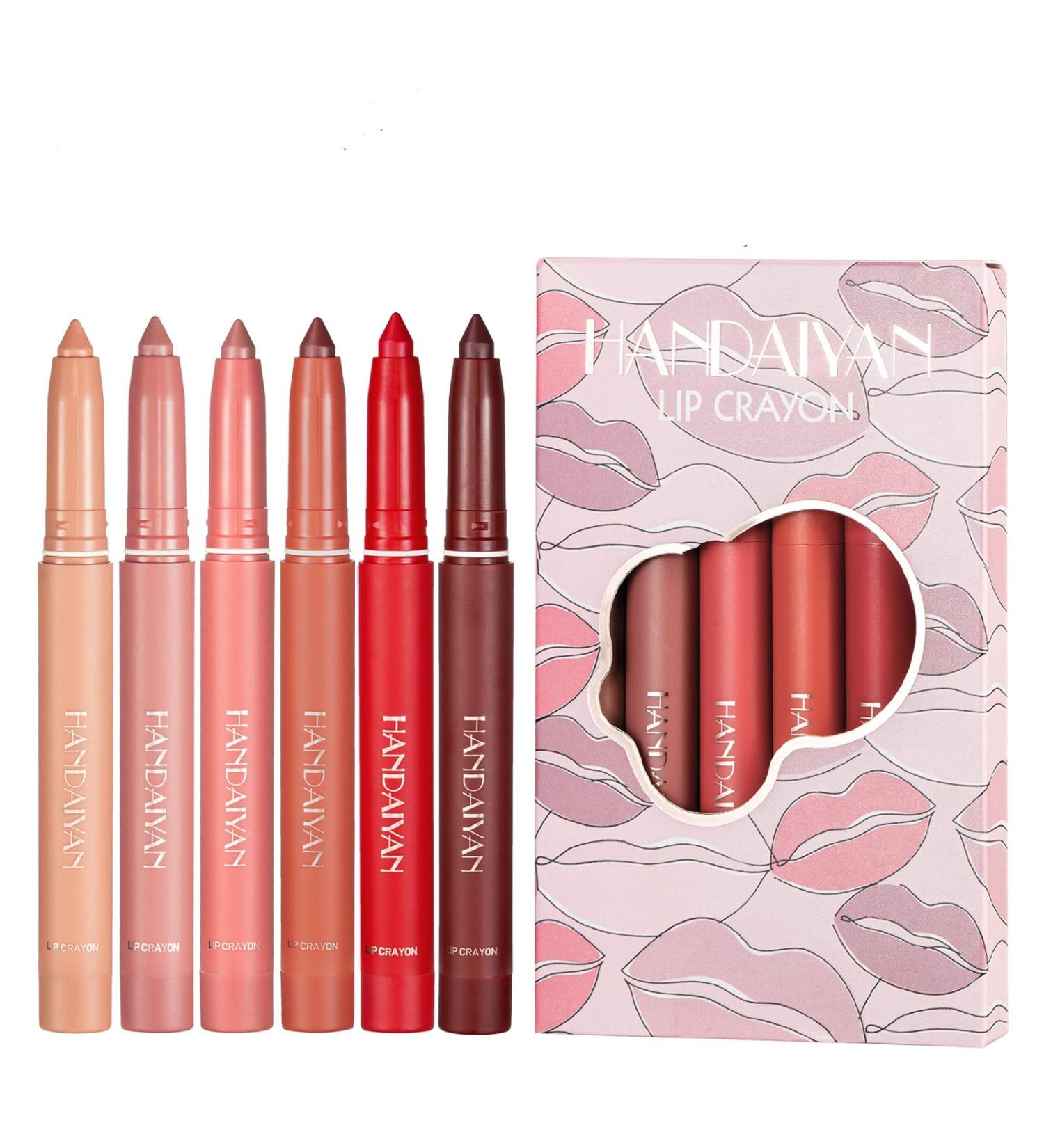 Kasither 6 Colors Matte Lip Liner Set - Long Lasting Lip Pencil - Smooth & Non-Drying - Easy to Use - Cruelty-Free (Set-A) - Buy Online on SooperMarket.com