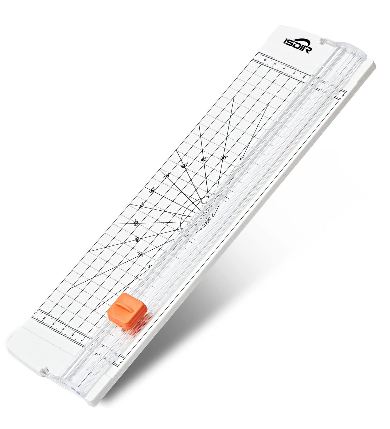 ISDIR A4 Paper Cutter 12 Inch Titanium Paper Trimmer Scrapbooking Tool with Automatic Security Safeguard for Craft Paper  Coupon  Label and Cardstock (White) - Buy Online on SooperMarket.com