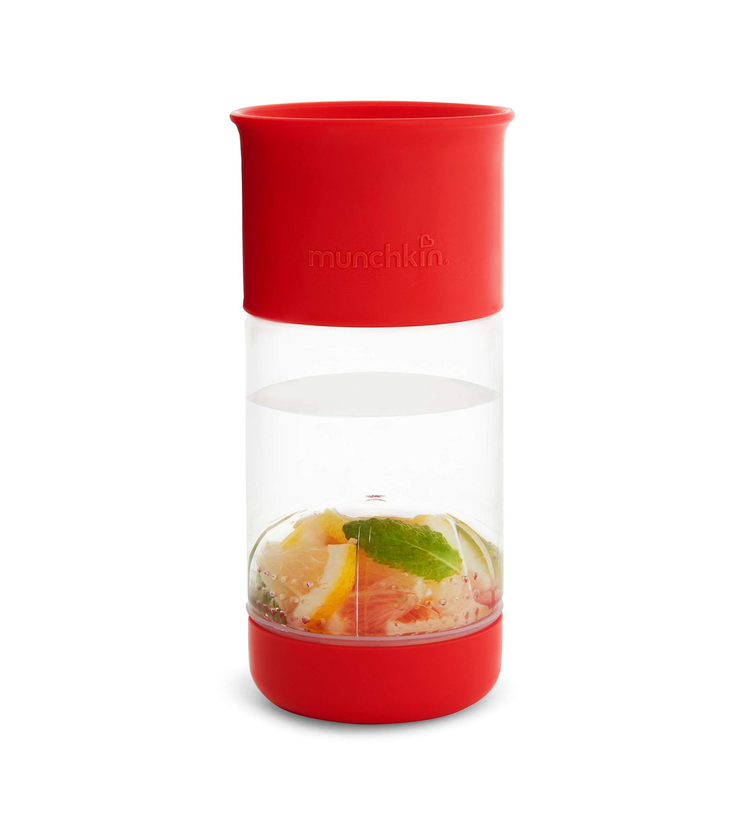 Munchkin Miracle 360 Fruit Infuser Sippy Cup | 14oz Toddler Cup - Red - Buy Online on SooperMarket.com