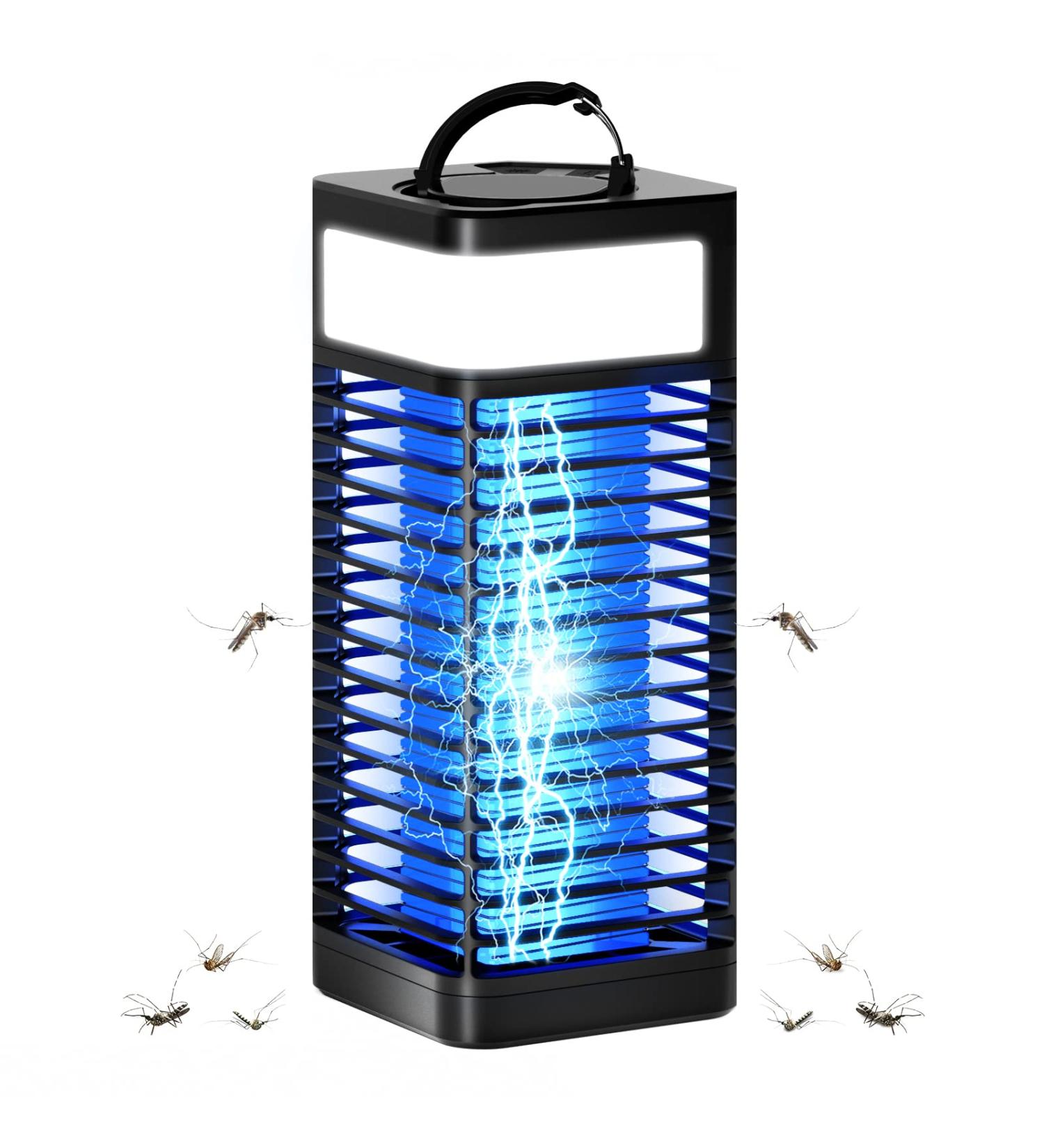 Bug Zapper Indoor and Outdoor - Cordless Mosquito Killer for Home, Garden, and Patio Use (Black) - Buy Online on SooperMarket.com