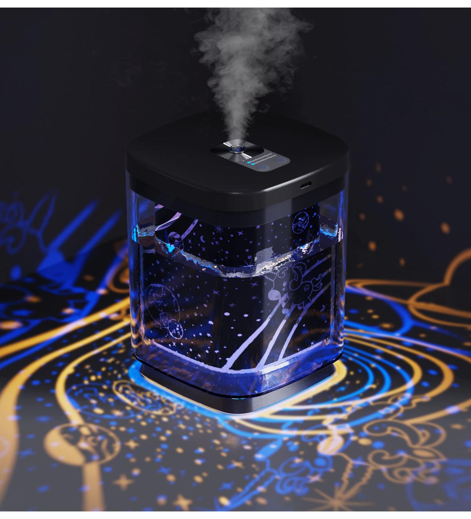 Beioue 1000ML Cool Mist Humidifier with Night Light - Home, Bedroom, Office, Travel - Black - Buy Online on SooperMarket.com