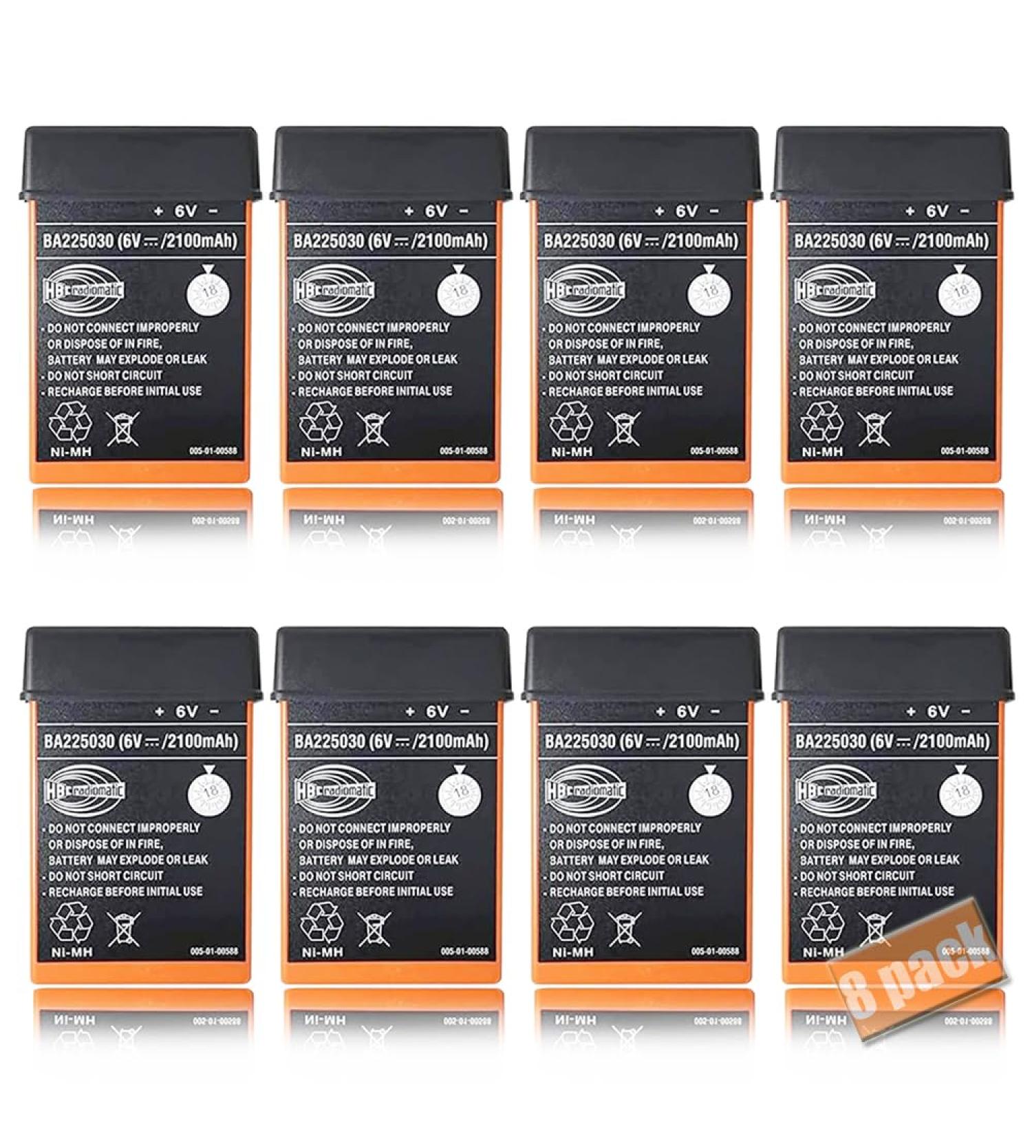 8 Pack 6V 2100mAh Ni-MH BA225030 Rechargeable Batteries for HBC Radiomatic Crane Remote Control & Pump Trucks - International Shipping Available - Buy Online on SooperMarket.com