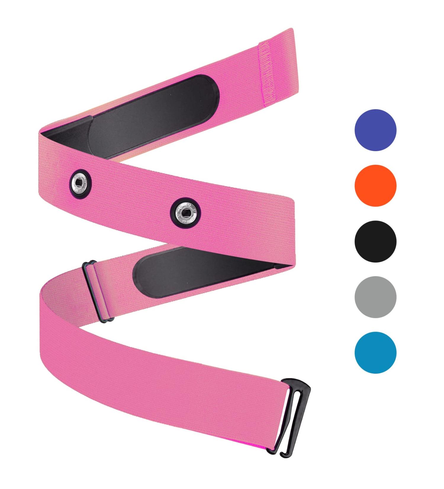 ONLYESH BRISDGURT Adjustable Elastic Replacement Belt with Heart Rate Monitor for Polar Garmin Wahoo - Pink Sports Running Gear - Buy Online on SooperMarket.com