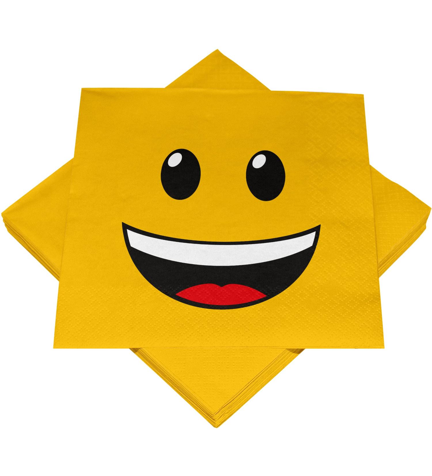 HEKU 100 napkins 3-layer 33x33cm I absorbic and practically packaged I ideal for weddings anniversaries and special occasions smiley 33x33cm smiley