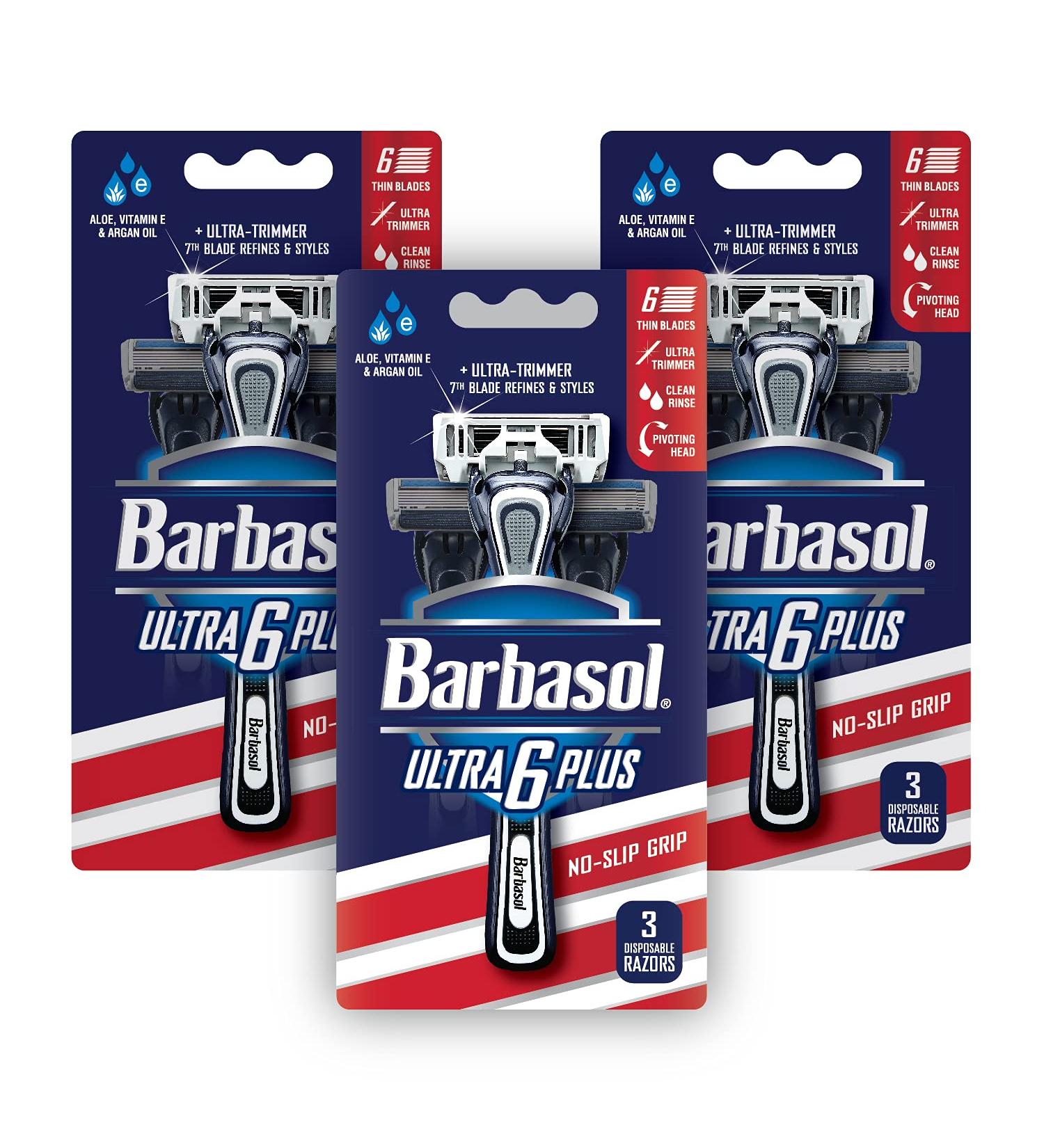 Barbasol Ultra 6 Plus Premium Disposable Razor Value Pack - 9 Razors - Buy Online on SooperMarket.com