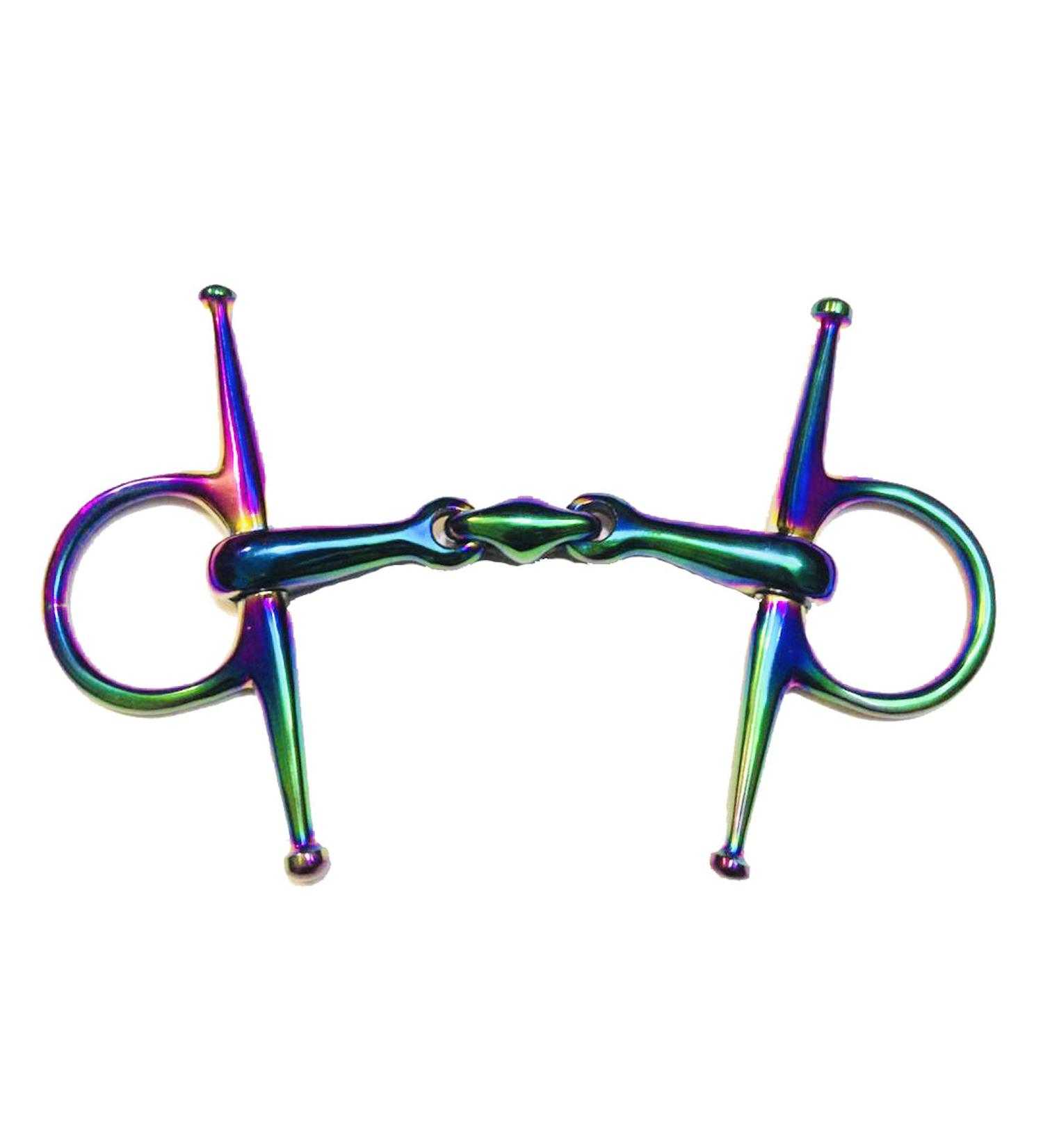Extreme Full Cheek Rainbow Jointed Horse Bit - Steel Snaffle for Egg Butter | 10.2cm to 14cm Sizes - Shop Internationally - Buy Online on SooperMarket.com