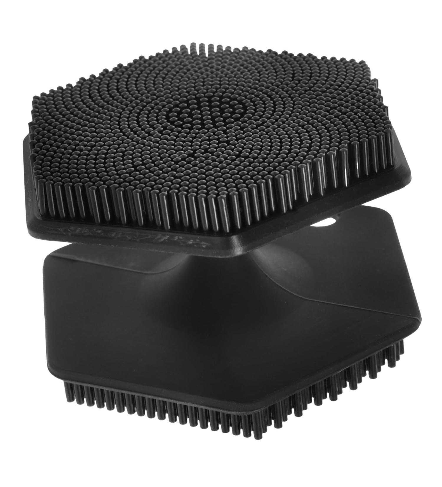 PLAFOPE Face Brush Silicone Face Scrubber Facial Wash Brush Silicone Facial Scrubber Face Exfoliator Facial Cleansing Brush Scrubber Facial Cleansing Brush for Blackhead Face Washer Brush 6.50X6.50X4.00CM Black - Buy Online on SooperMarket.com
