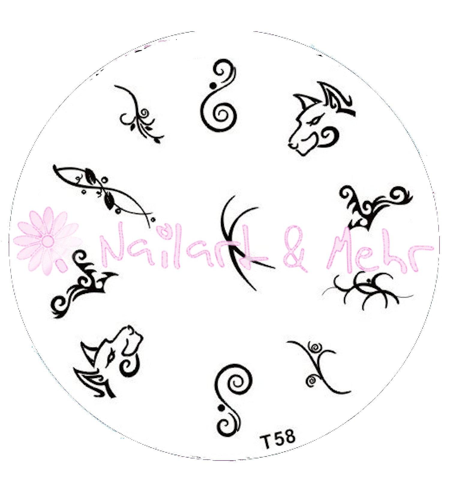STAMPING STENCIL # T-58 Tribals tendrils