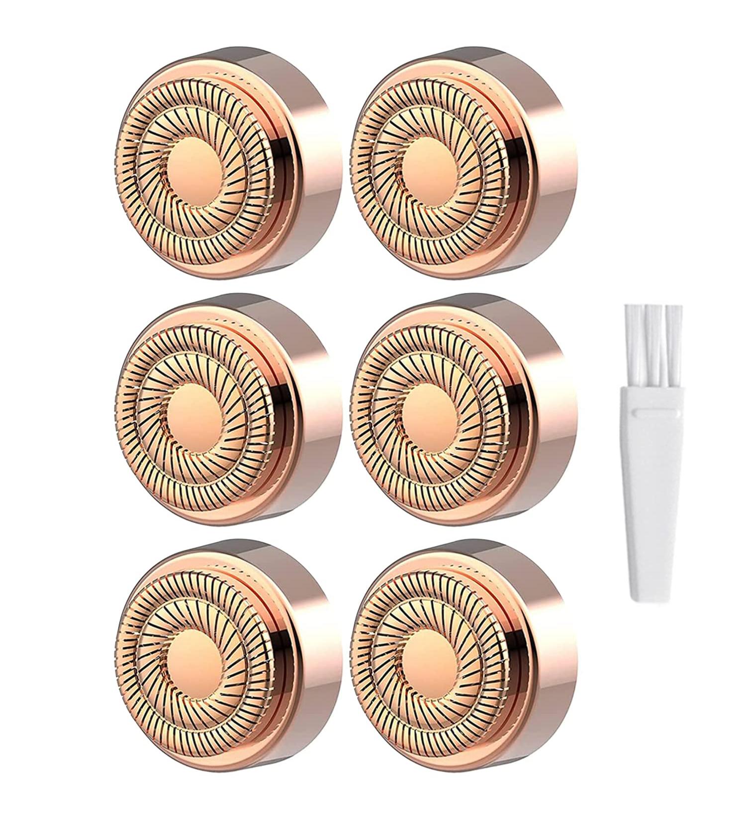 Facial Hair Remover Replacement Heads Gen 2 for Flawless Finishing Touch - 6 Pack, 18K Gold-Plated - Double Haolo - As Seen On TV - Buy Online on SooperMarket.com