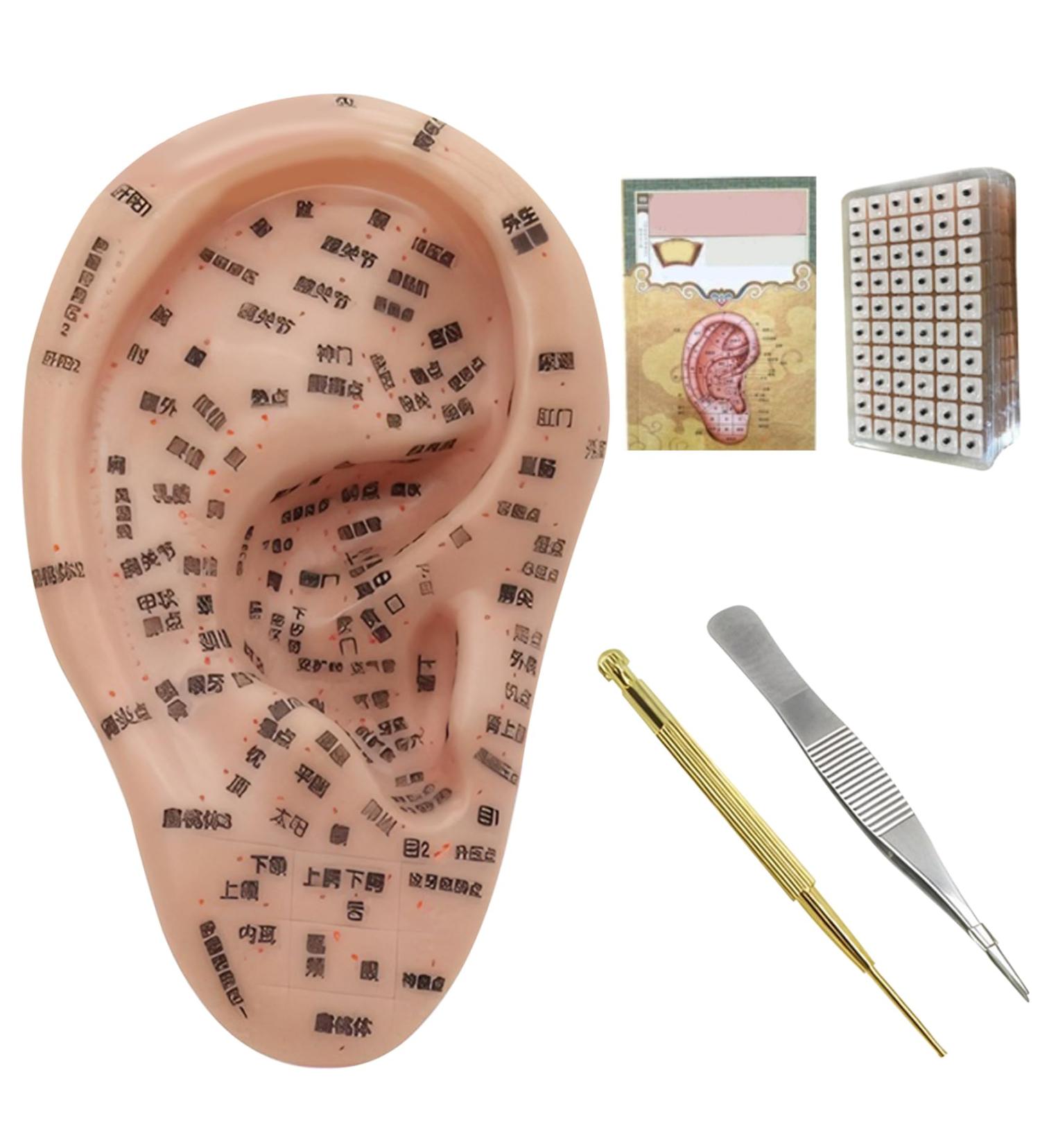 Shitoomfe Ear Seed Acupuncture Kit - Complete Soft Ear Seed Kit with 7.5 Ear Model Tweezers Probe Pen & Ear Acupuncture Guide - Perfect for Self-Care & Wellness - Buy Online on SooperMarket.com