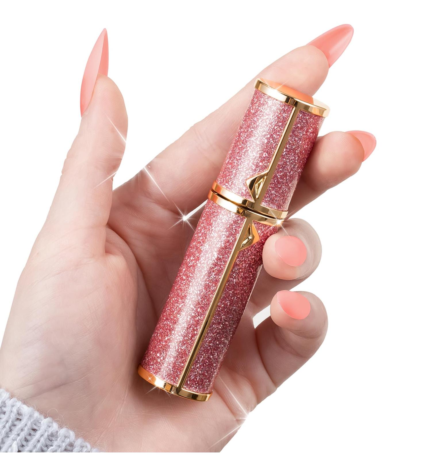 Gemice Perfume Travel Refillable Atomizer Luxury Glitter Bling Bottom Filling Perfumes Bottle Mini Fragrances Dispenser Portable Cologne Sprayer Pocket Size 5ml for Plane Trip Gift Sparkling Pink - Buy Online on SooperMarket.com