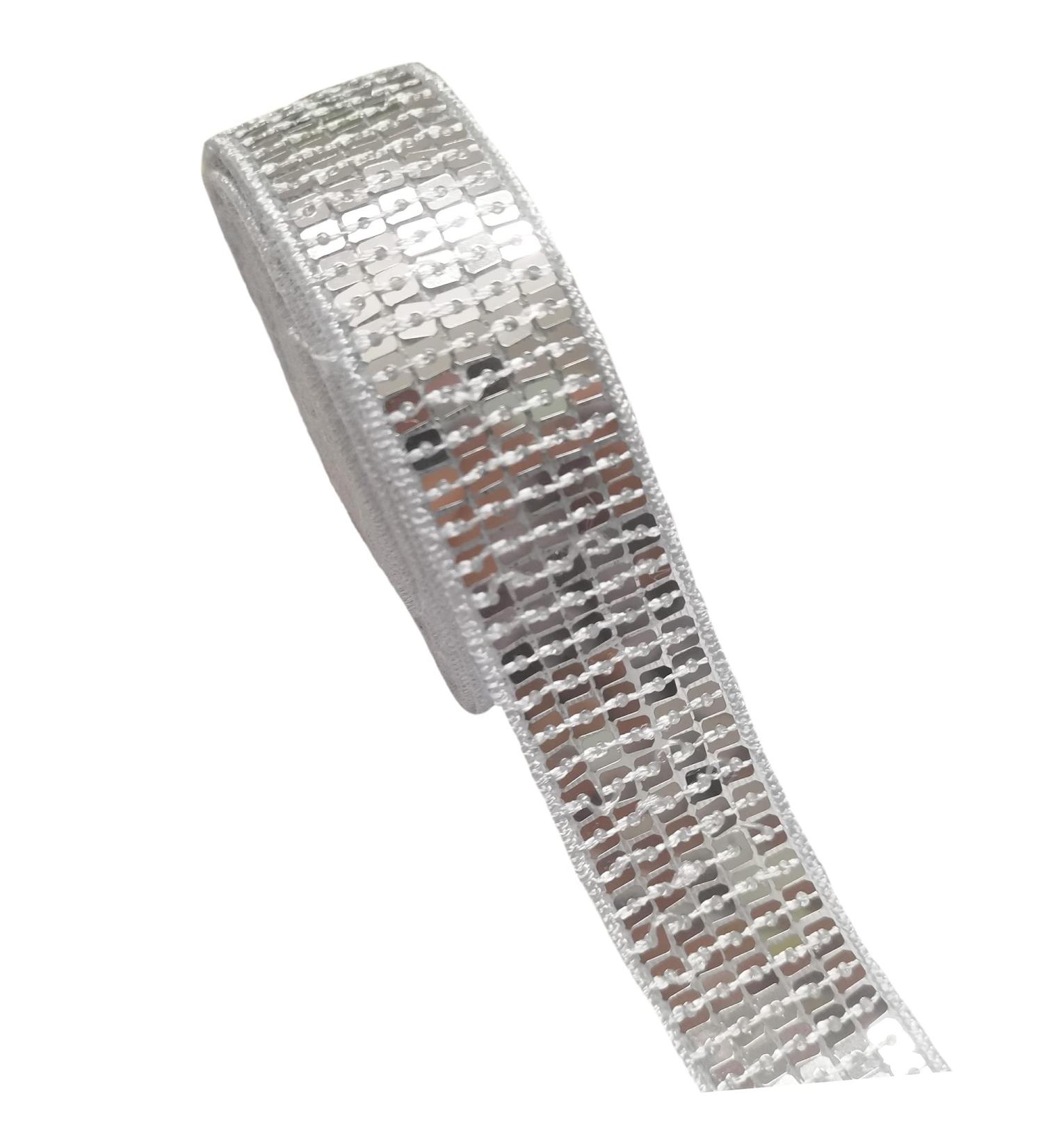 Lauthen.S 20 Yards Silver Paillette Sequins Trim - DIY Craft Sewing Embellishment - 1 Inch x 20 Yards - Buy Online on SooperMarket.com
