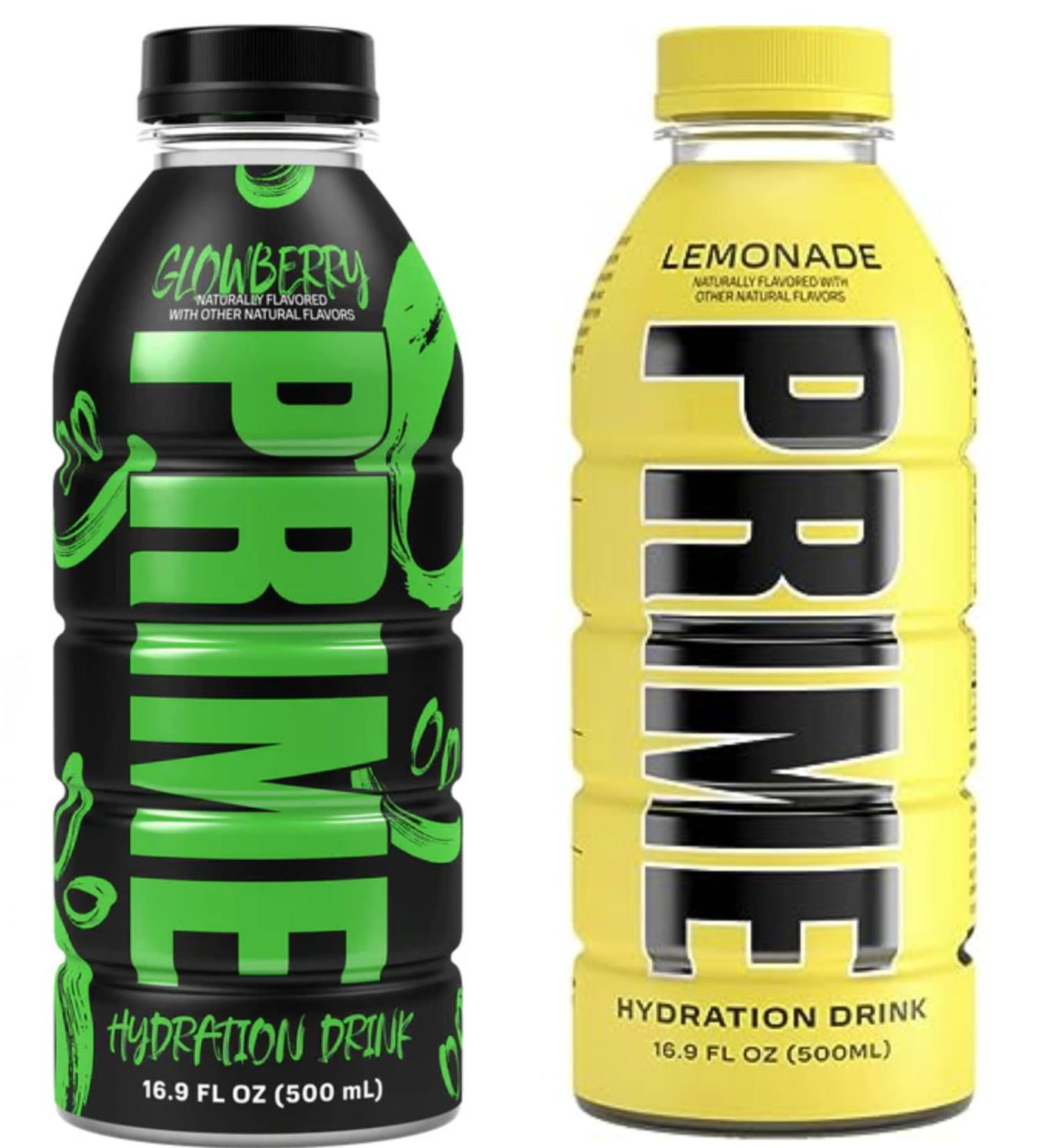 PRIME Hydration Sports Drink by Logan Paul & KSI - Glowberry + Lemonade - 500ml Bottle - Buy Online on SooperMarket.com
