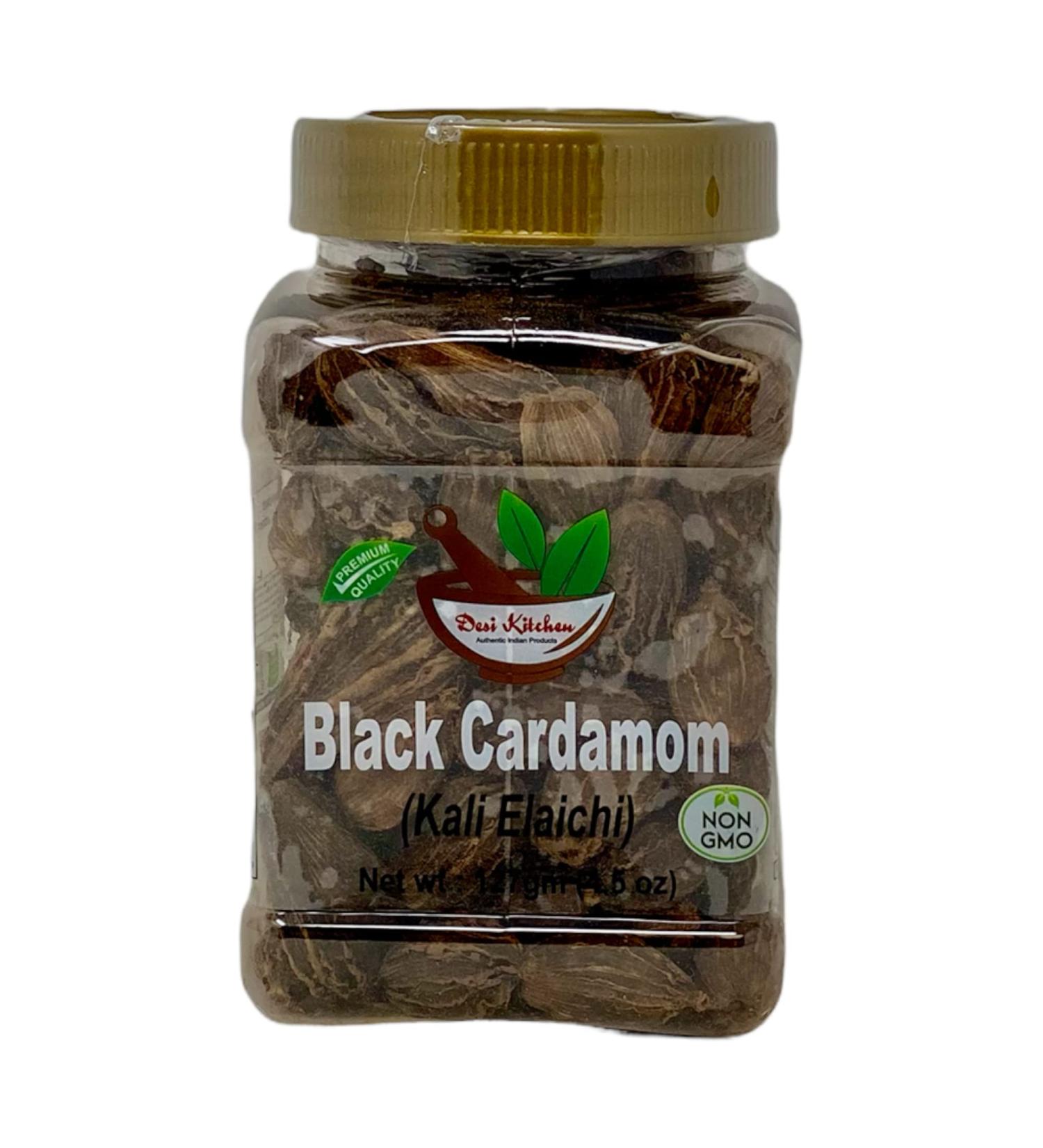 Desi Kitchen Spices Black Cardamom (Kali Elaichi) 127g - All Natural, Salt-Free, Vegan, Non-GMO - Buy Online on SooperMarket.com
