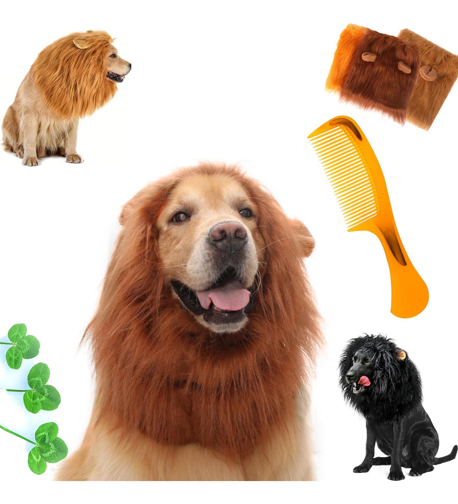 Lion Mane For Dog Lion Mane Costume For Dog Lion Mane For Dogs Large Dog Lion Mane Black Realistic Lion Mane Wig For Head Circumference 6/11/14.5inch (coffee M-11inch) M-11inch coffee - Buy Online on SooperMarket.com