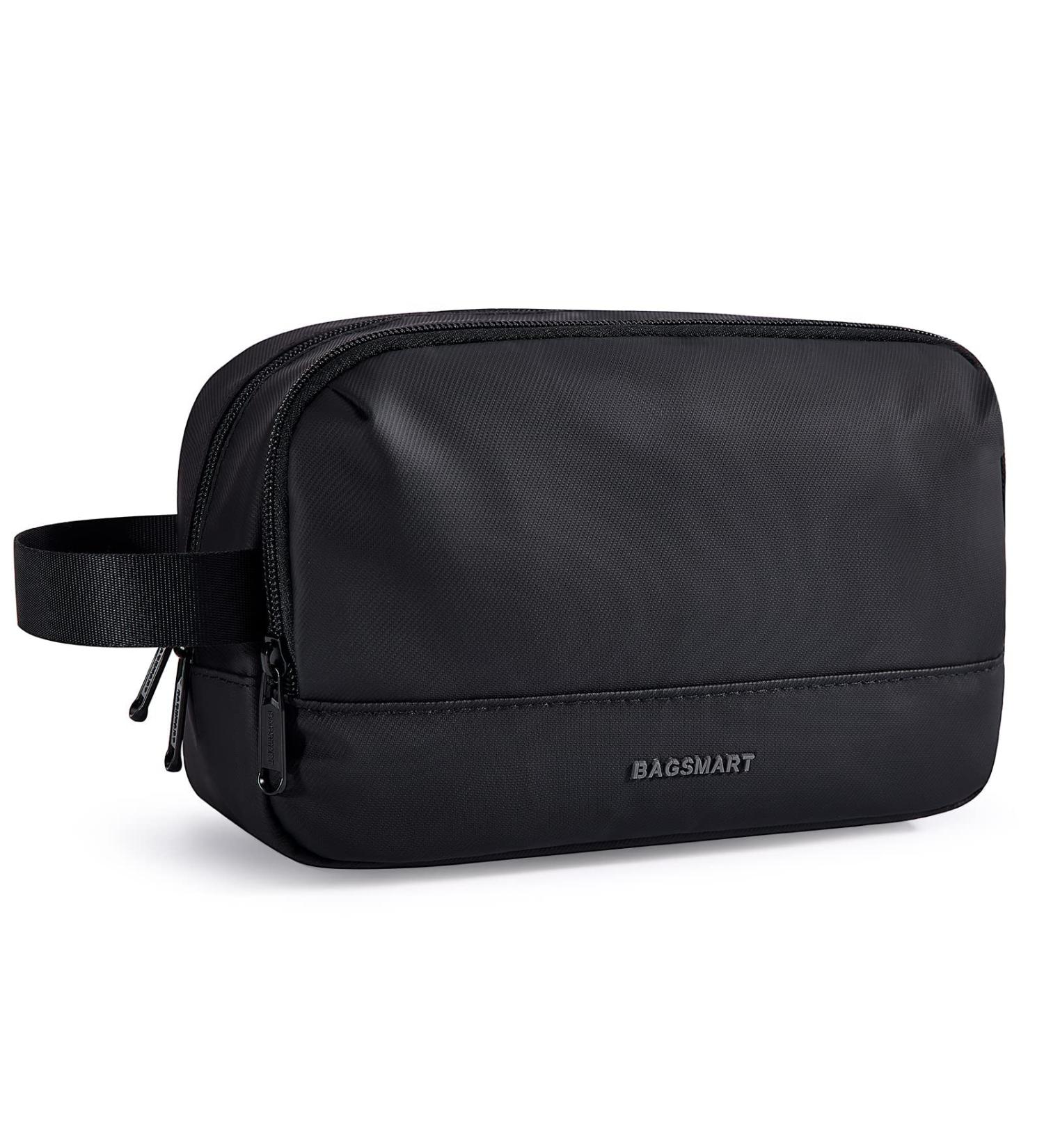 BAGSMART Men's Travel Toiletry Organizer - Water Resistant Hanging Dopp Kit/Shaving Bag - Black-Medium - Buy Online on SooperMarket.com