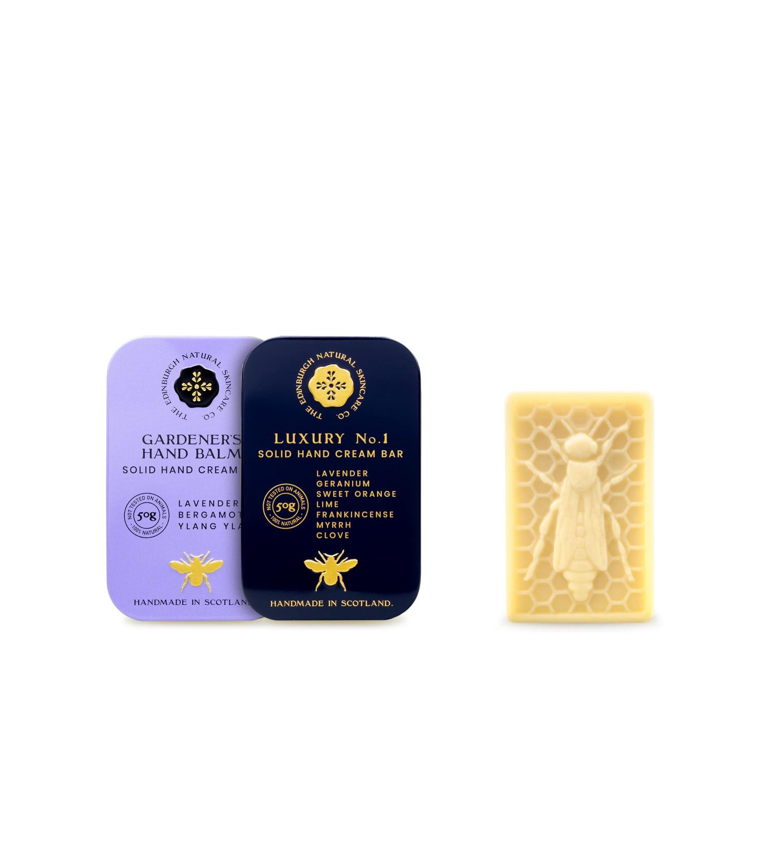 Moisturising Solid Hand Cream Bars | For Dry & Sensitive Hands | Gardeners & Luxury No.1 Scent | Natural Hand Cream | No Sticky Residue | Luxury Gift | Cruelty Free | Edinburgh Skincare Company - Buy Online on SooperMarket.com