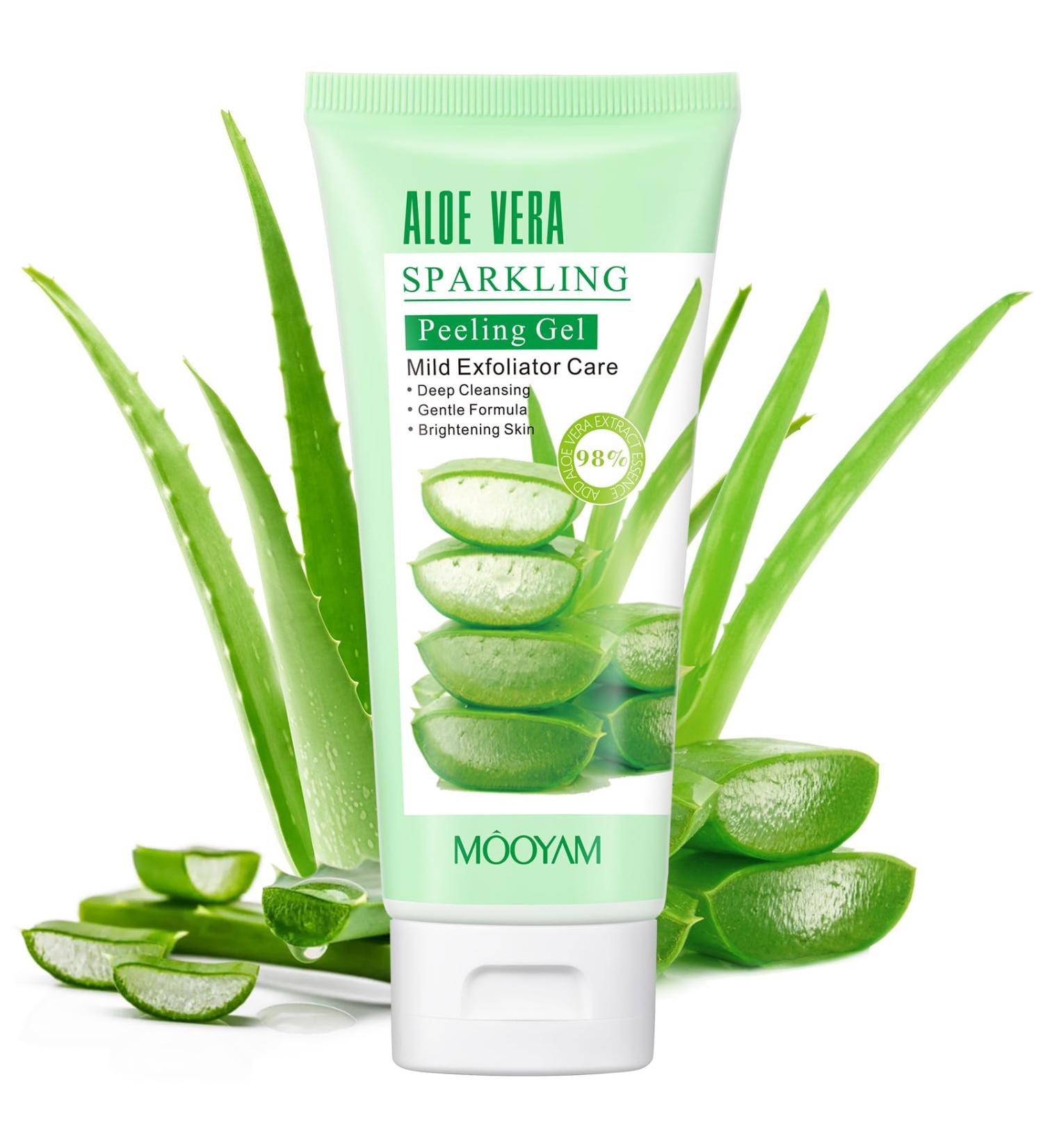 Deep Cleansing Aloe Vera Peeling Gel | Brightening Exfoliating Face Scrub for Acne & Dark Spots - International Shipping - Buy Online on SooperMarket.com