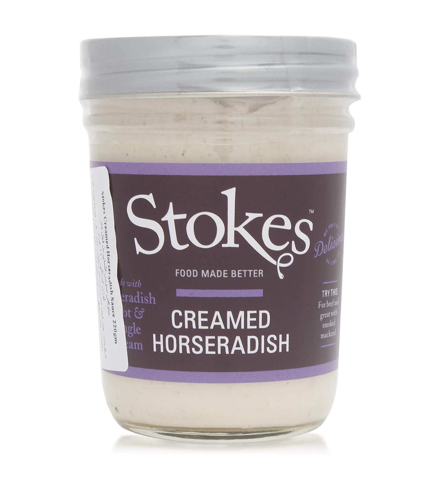 Stokes Creamed Horseradish Sauce 220g - Rich and Flavorful Condiment - Buy Online on SooperMarket.com