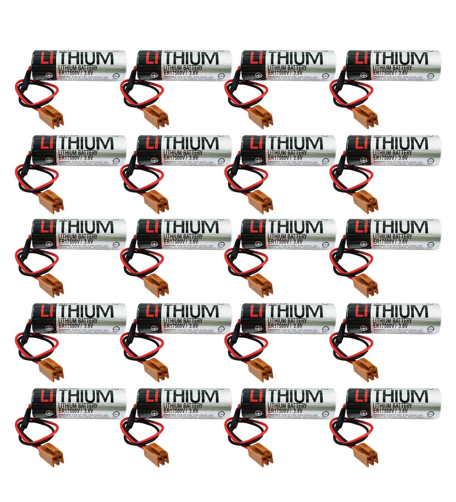 Buy 20 Pack 3.6V ER17500V Battery | PLC CNC Backup Battery 2700mAh International Shipping Available - Buy Online on SooperMarket.com