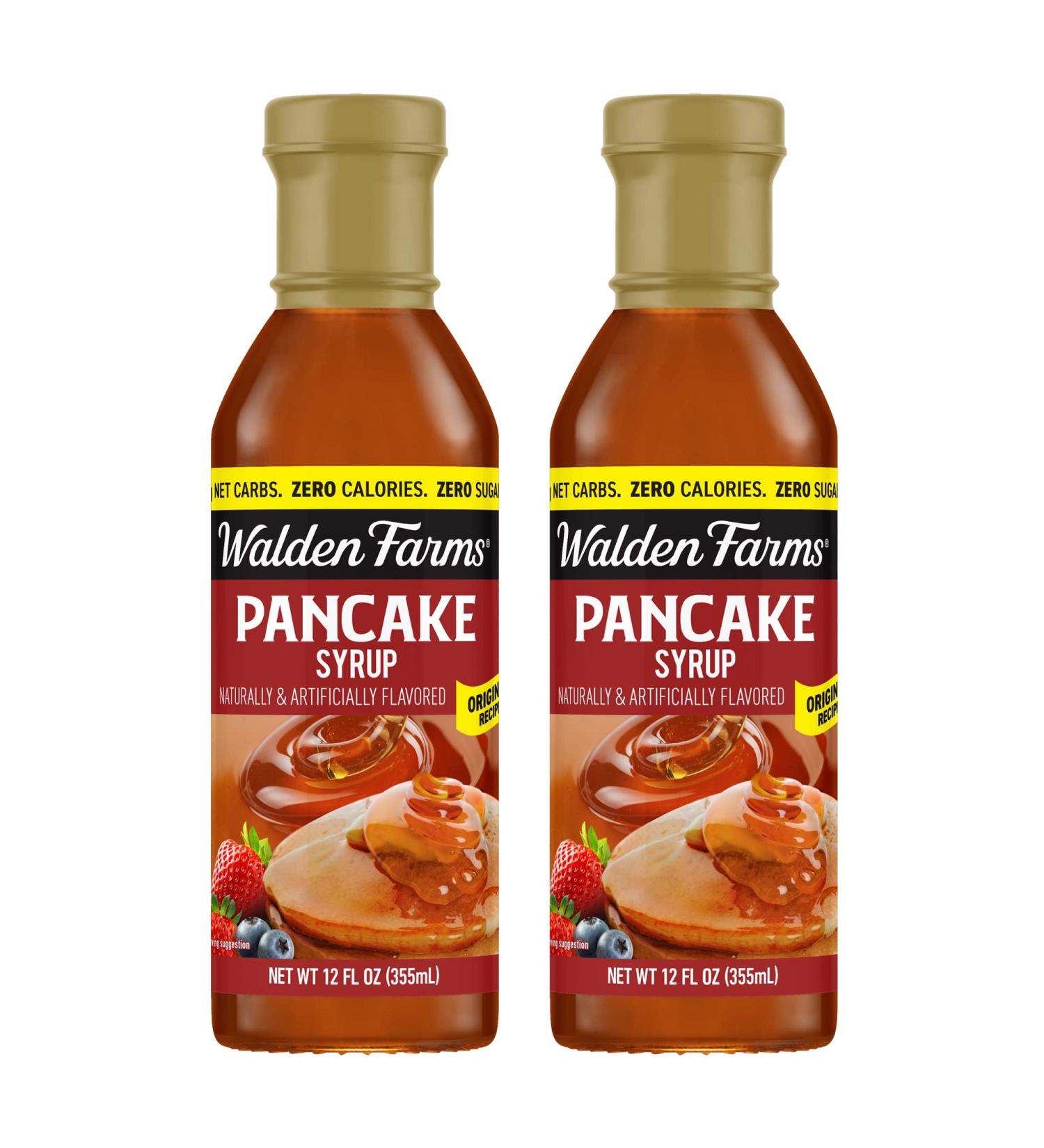 Walden Farms Pancake Syrup - 12 Fl Oz (2-Pack) | Sugar-Free & Low-Calorie - Buy Online on SooperMarket.com