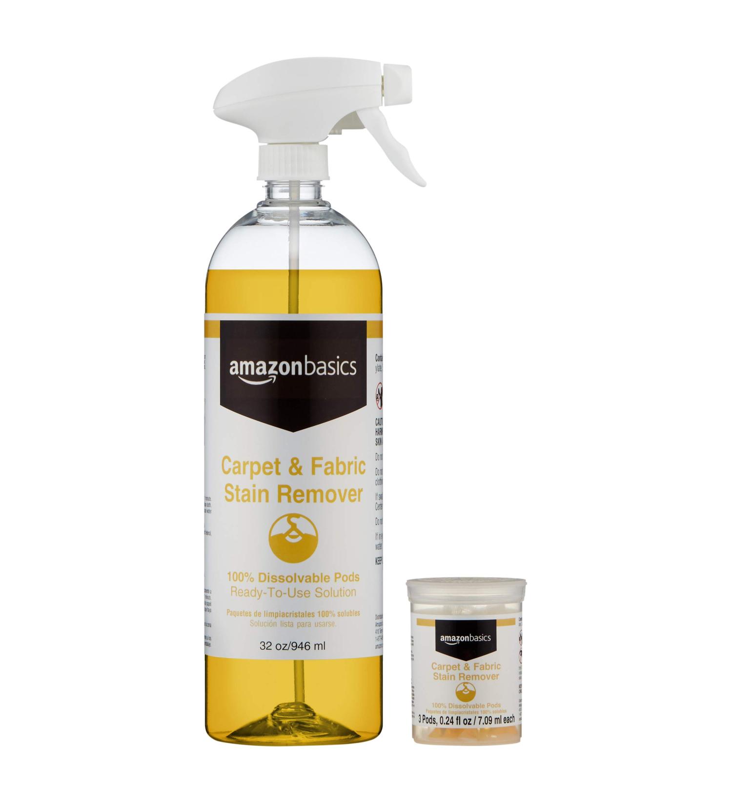 Amazon Basics Dissolvable Carpet Stain Remover Kit - 3 Refill Pacs | Fabric Stain Removal Solution - Buy Online on SooperMarket.com
