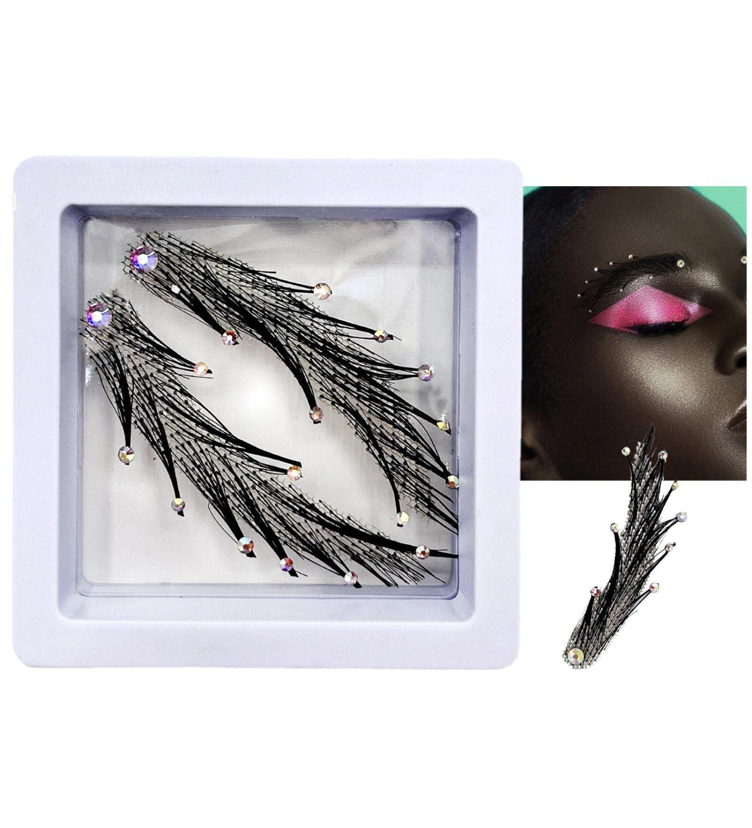 PUCHEN Adhesive Fake Eyebrows - Human Hair Fake Adhesive Handmade Eyebrows - Realistic Crocheted Eyebrows for Halloween Masquerade Costume Cosplay Eyebrows5 - Buy Online on SooperMarket.com