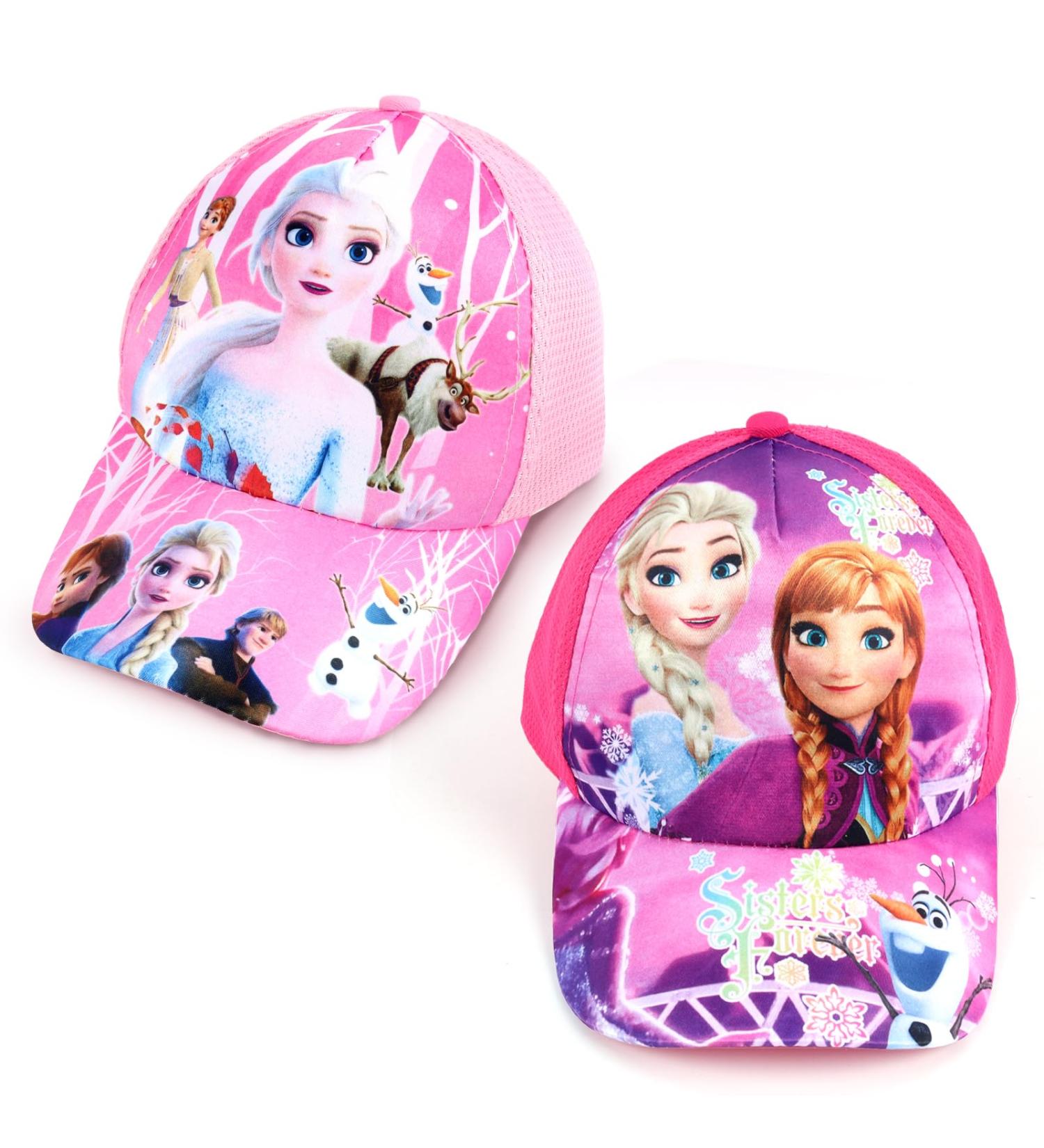 Buy Froze Baseball Cap for Girls | 2-Piece Summer Adjustable Hats with Cartoon Print & UV Protection - Buy Online on SooperMarket.com