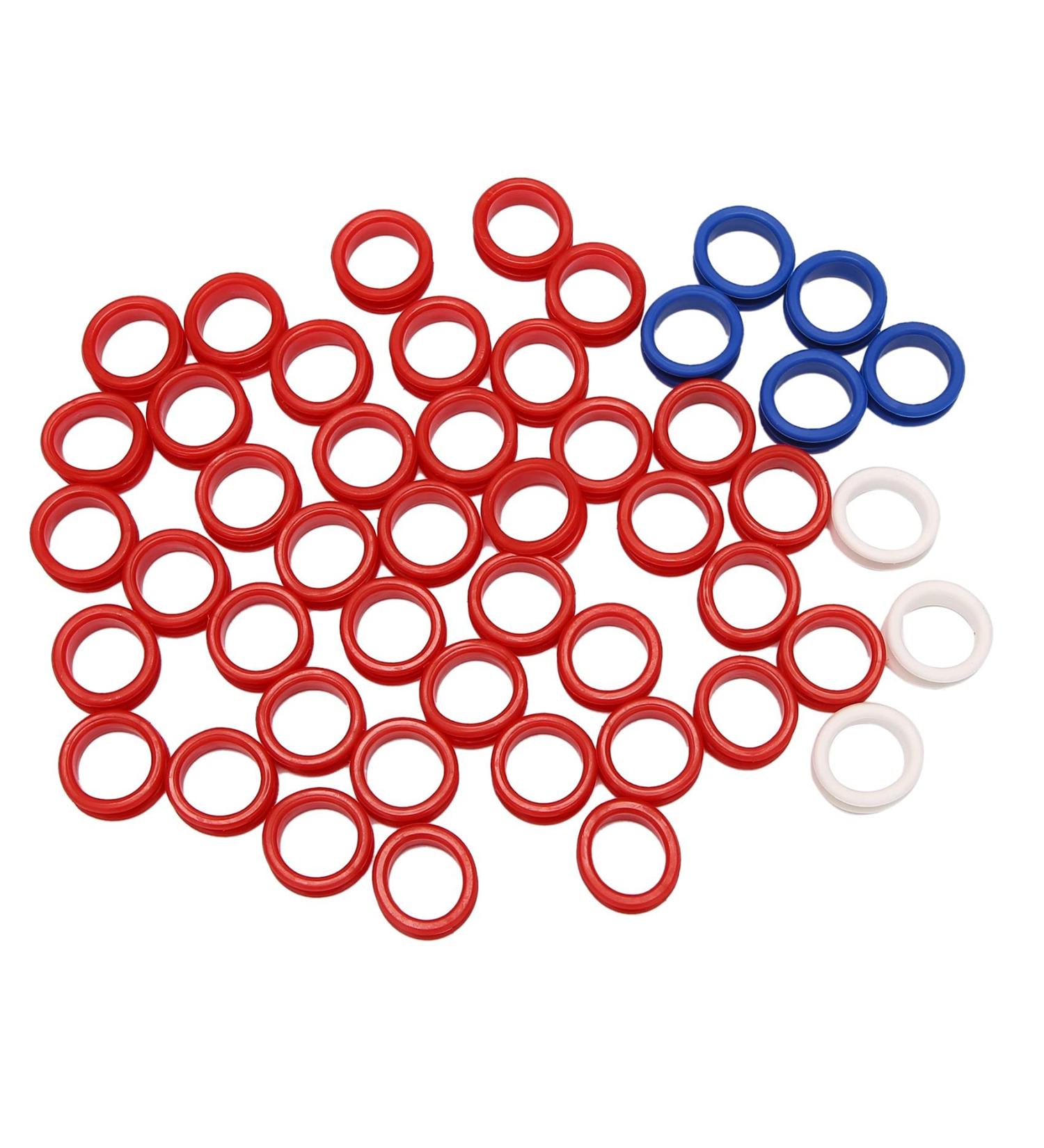 Dacvgog 50 Pieces of Silicone Finger Rings for Any Scissors Insert Hair Cutting Styling Tools Accessories Mixing Colors - Buy Online on SooperMarket.com